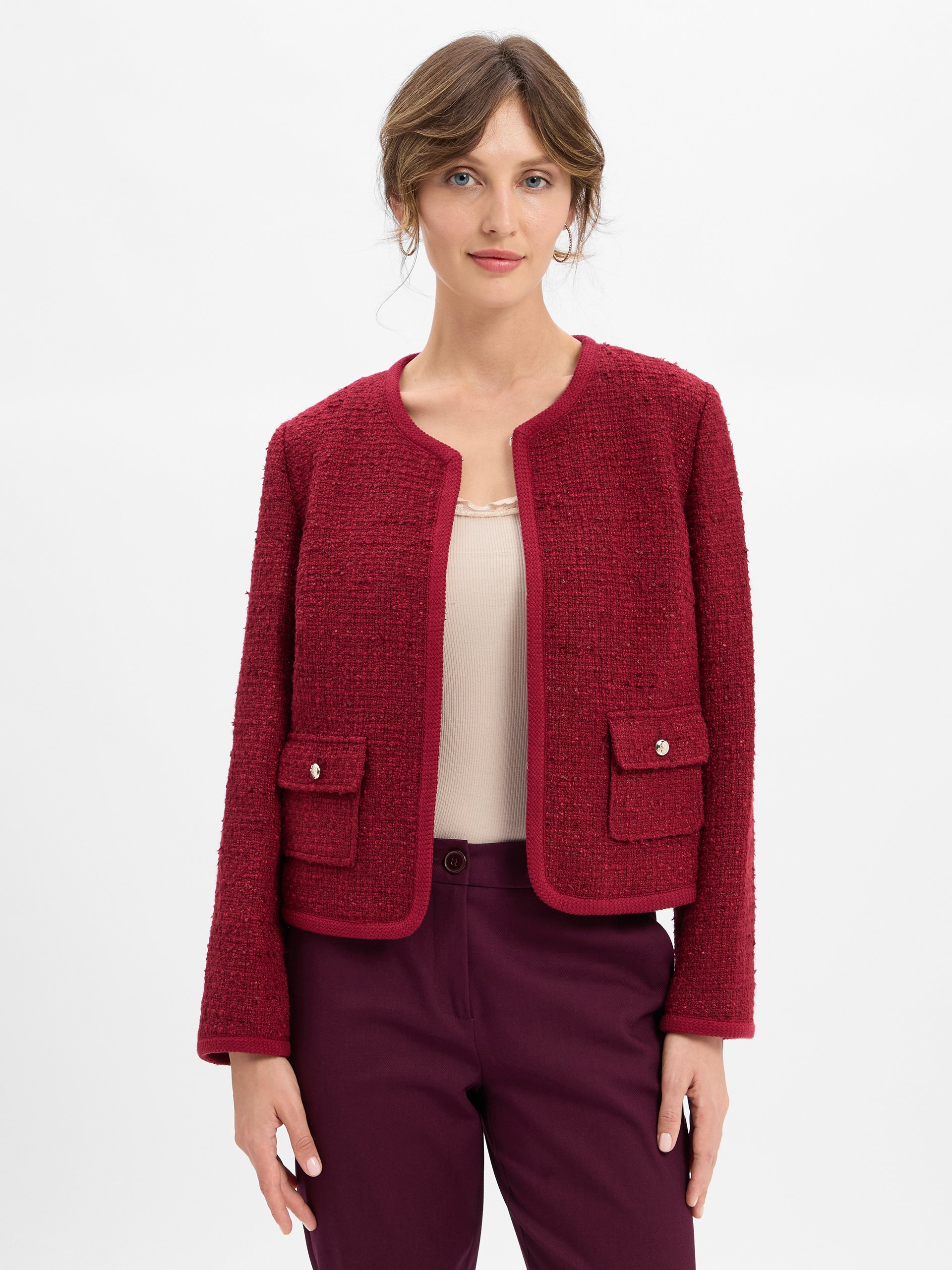 JOOP! Marynarka - Joella Kobiety Bouclé czerwony