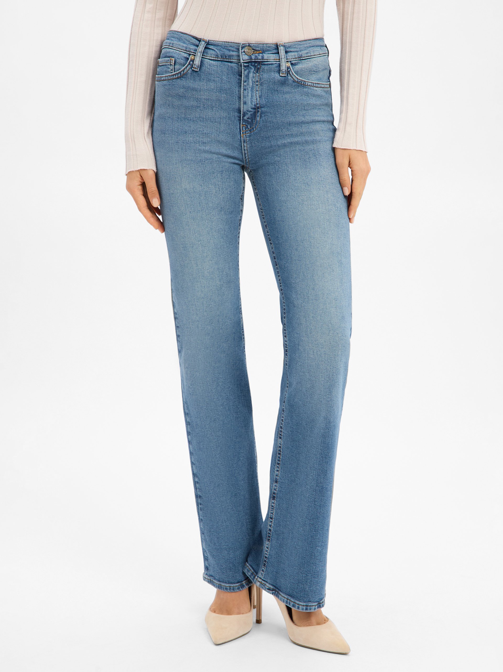 JOOP! Dżinsy bootcut fit - Miriam Kobiety Bawełna niebieski