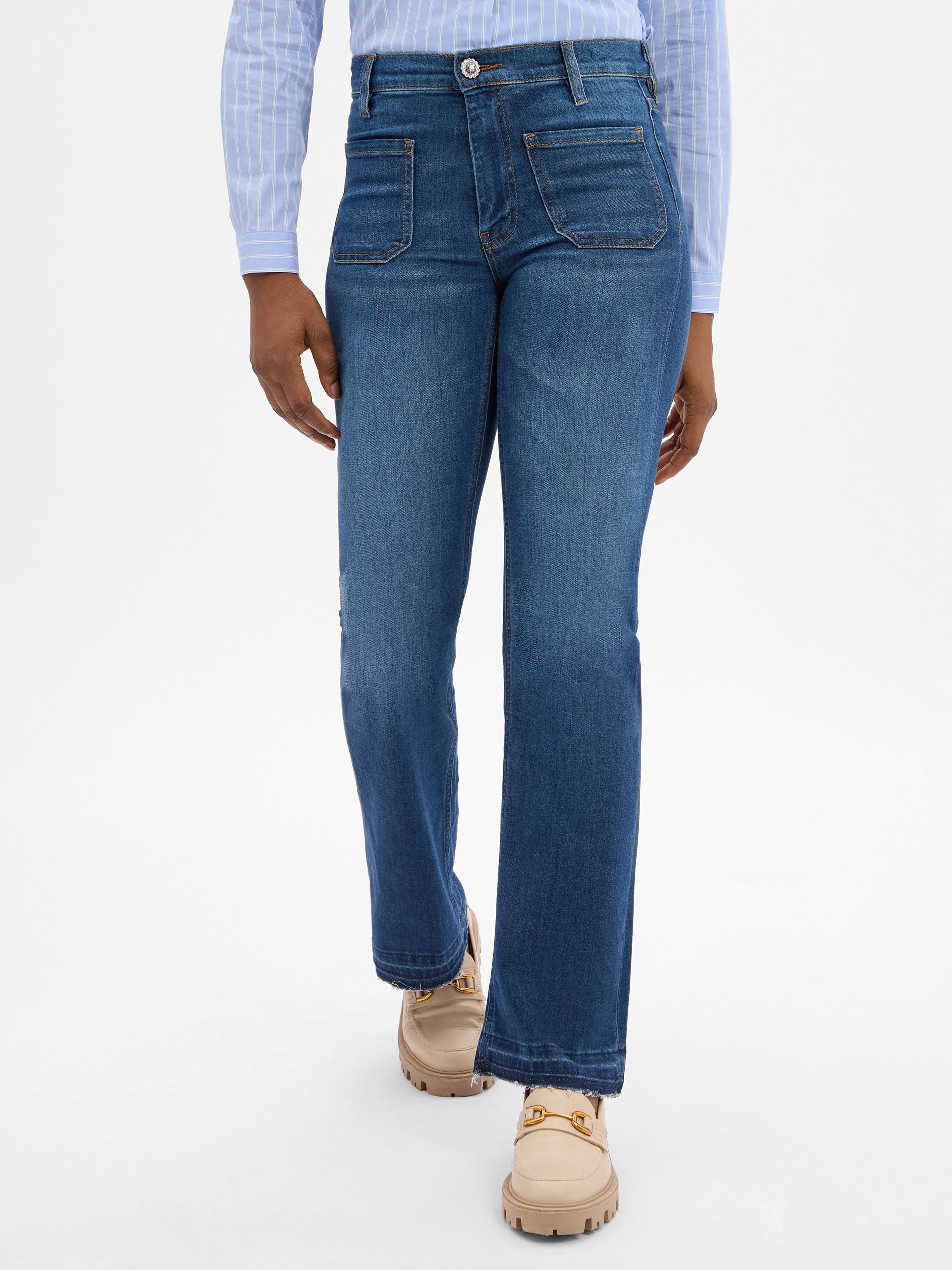 Joop Jeans Dżinsy bootcut - Ella Kobiety Bawełna niebieski