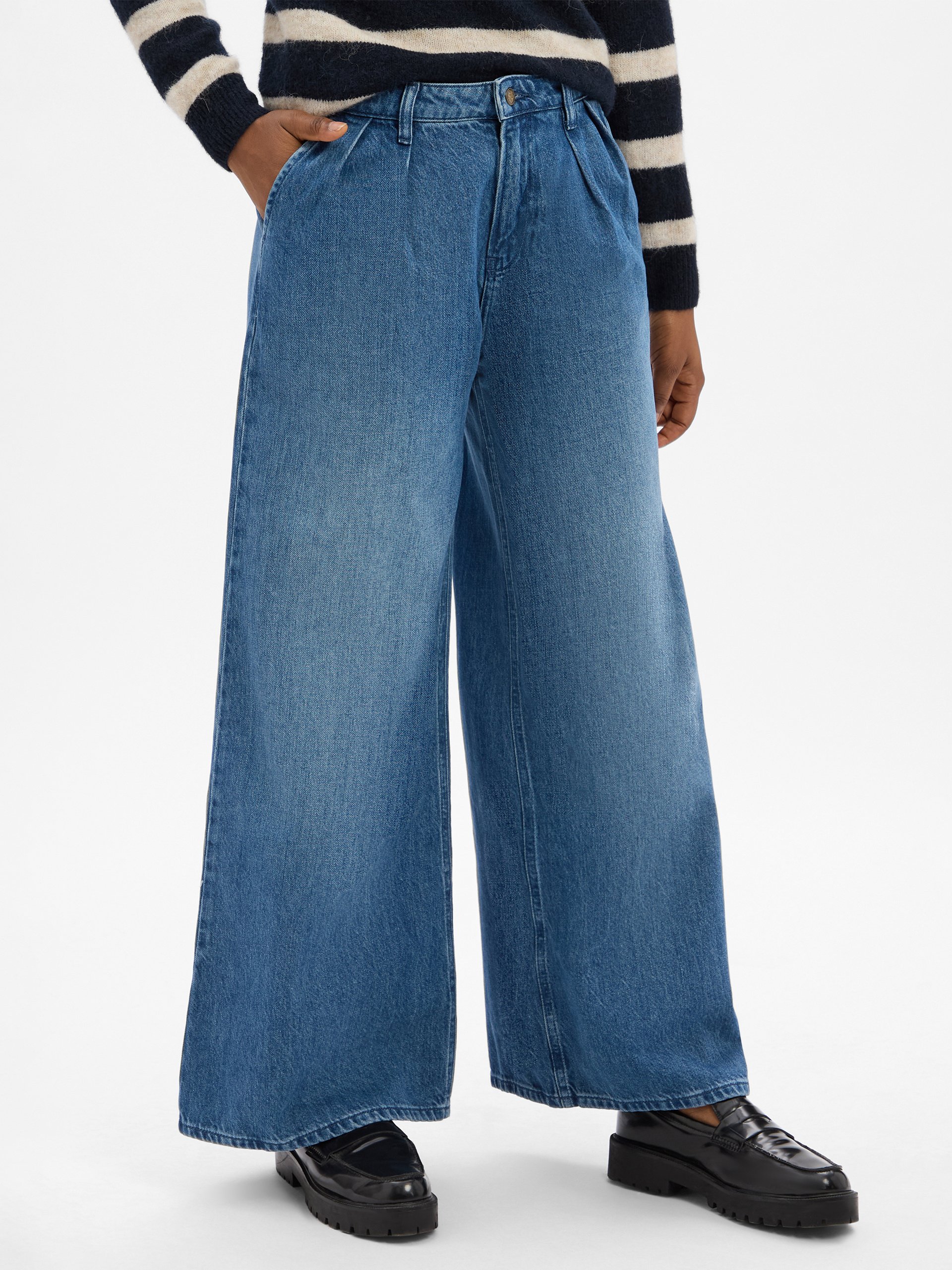 Joop Jeans Dżinsy o szerokim kroju - Elise Kobiety Bawełna niebieski