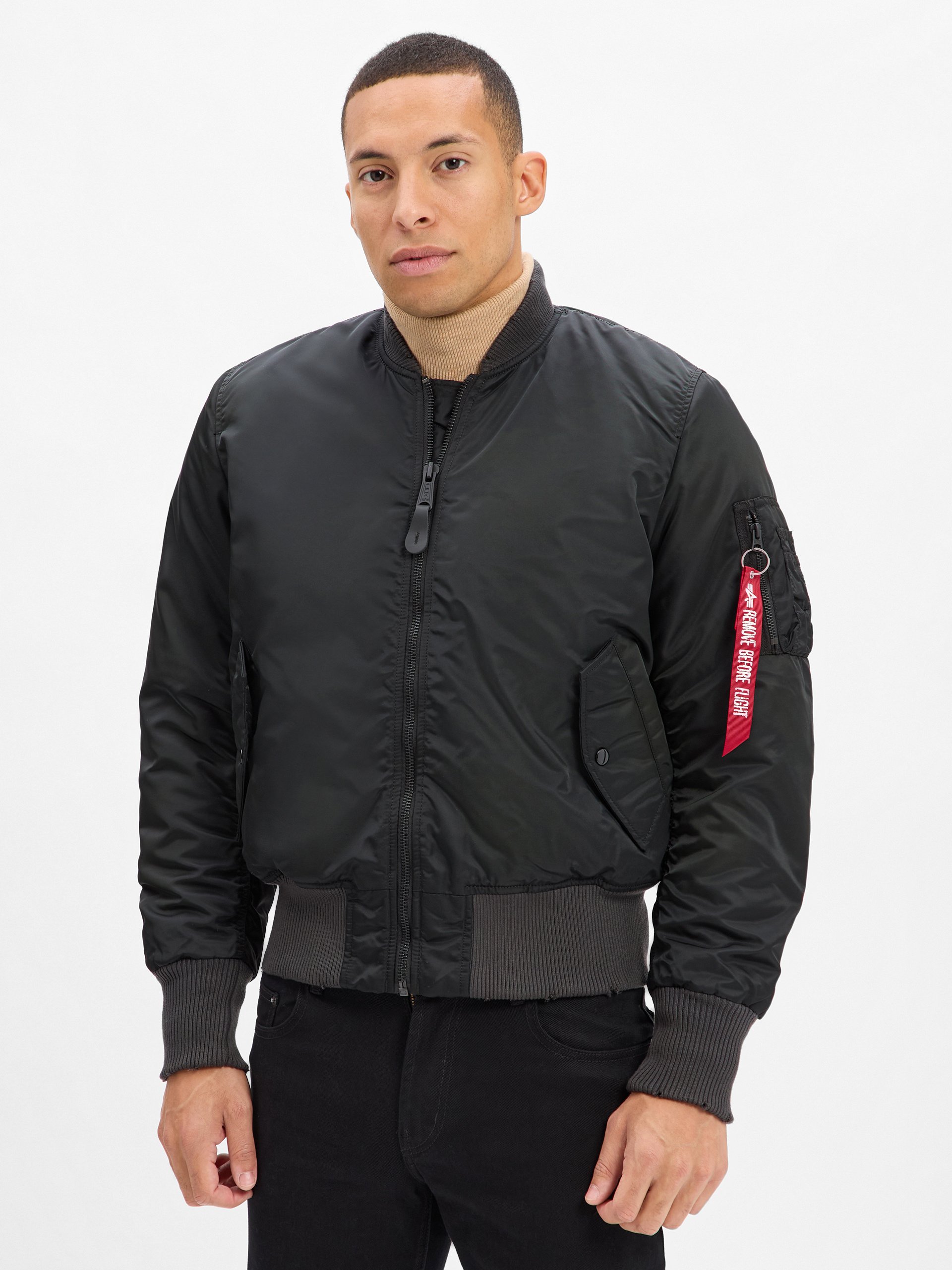 Alpha Industries kurtka bomber - Distressed Mężczyźni czarny