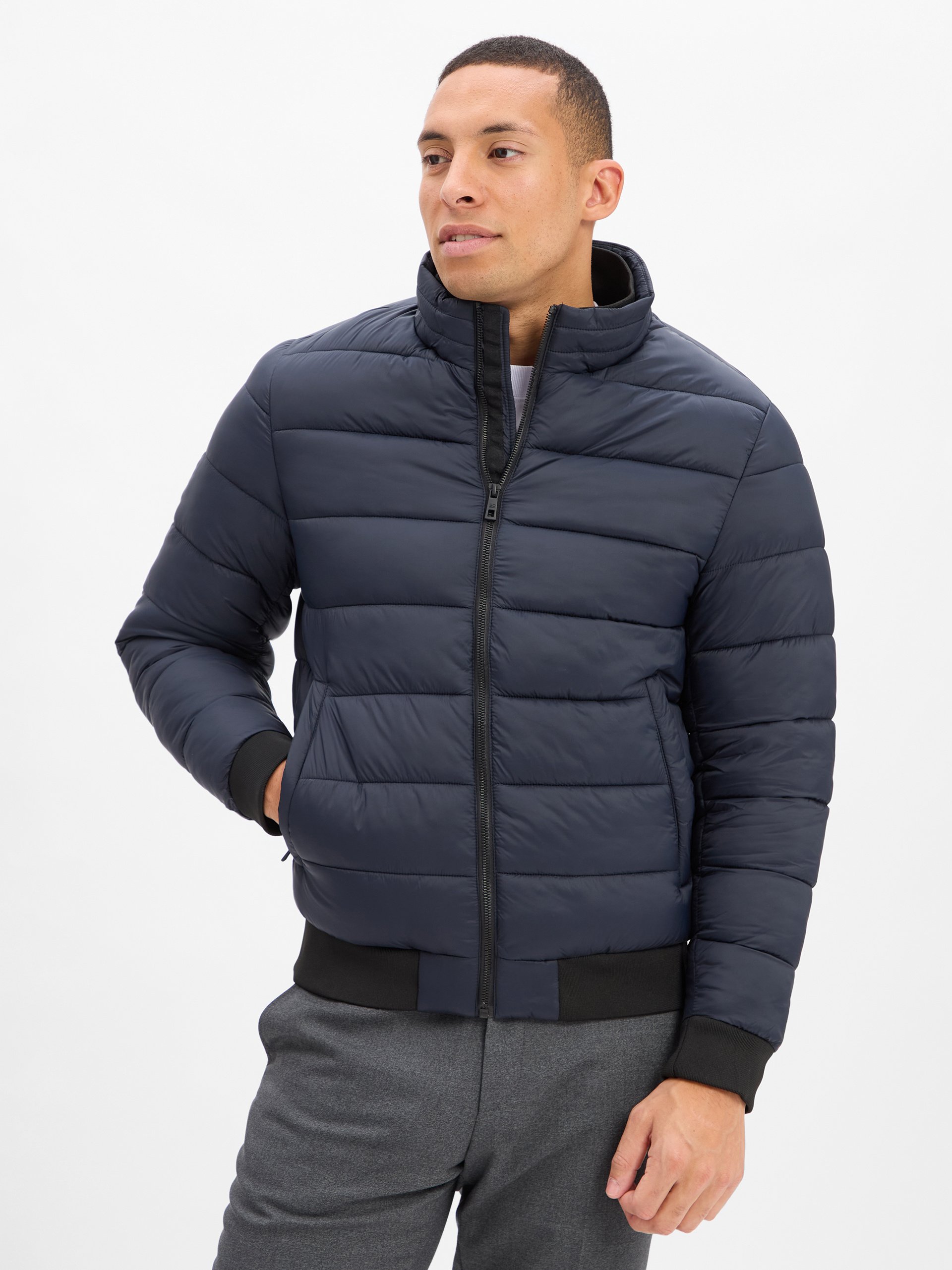 S4 Jackets kurtka pikowana - Vincent Mężczyźni niebieski