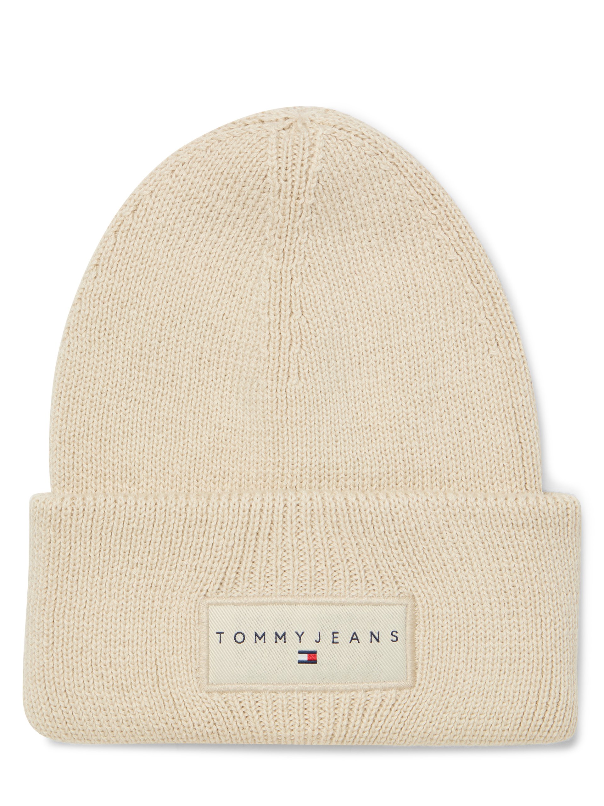 Tommy Jeans czapka z dzianiny Kobiety Bawełna beżowy