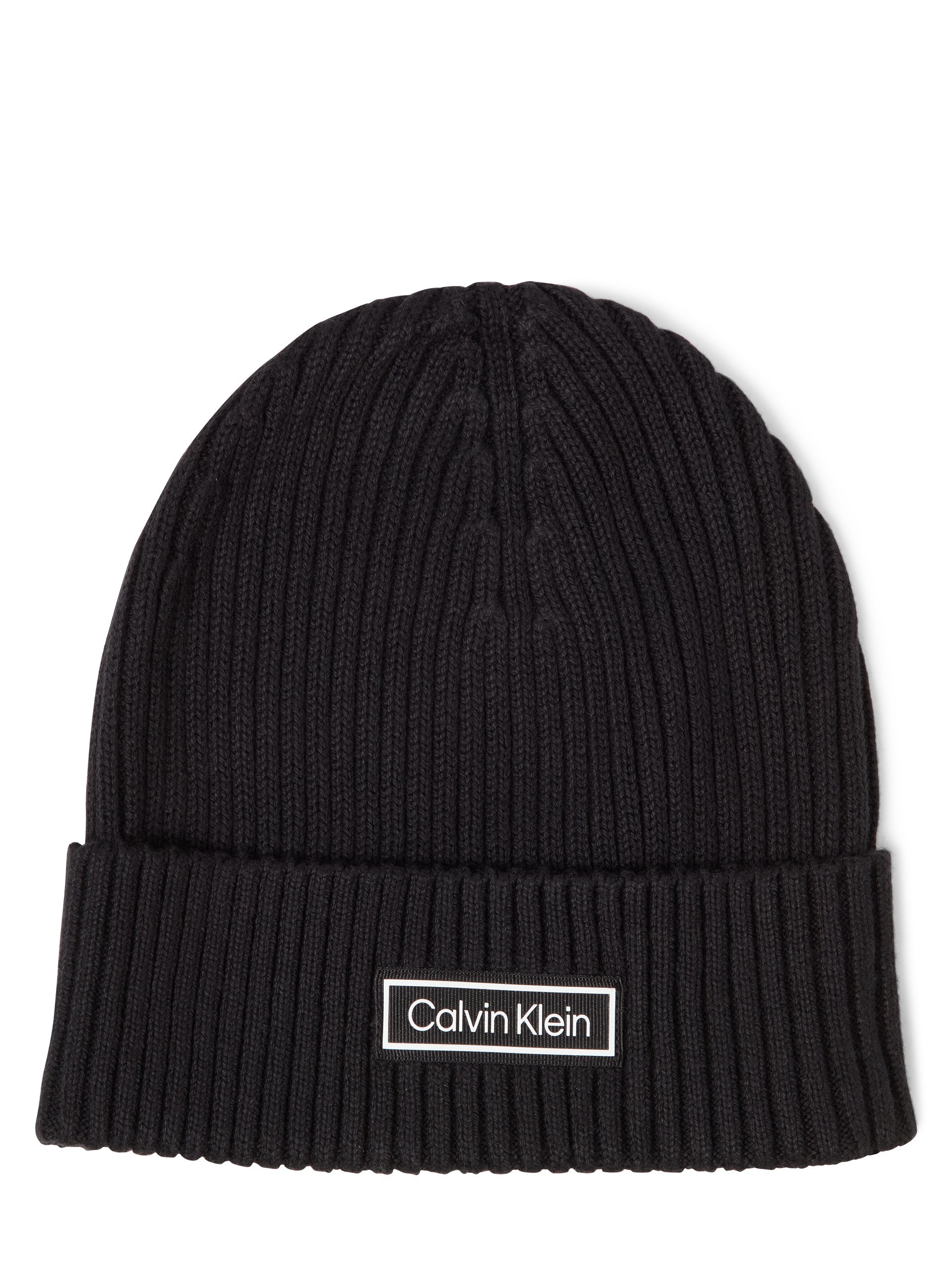 Calvin Klein Jeans czapka z dzianiny z zawartością kaszmiru Kobiety Bawełna niebieski