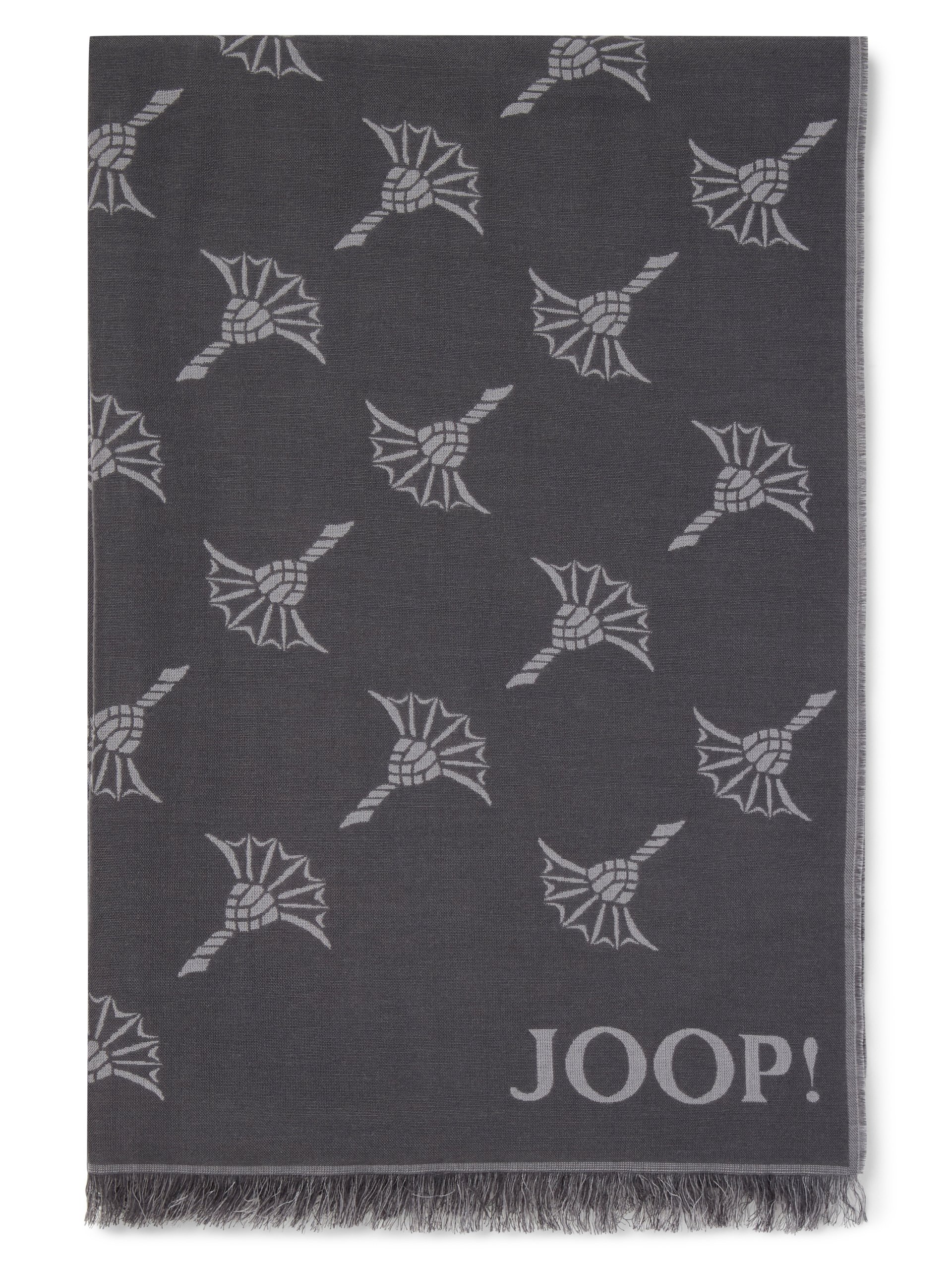JOOP! tkany szalik z zawartością wełny - Feris Mężczyźni Modal szary