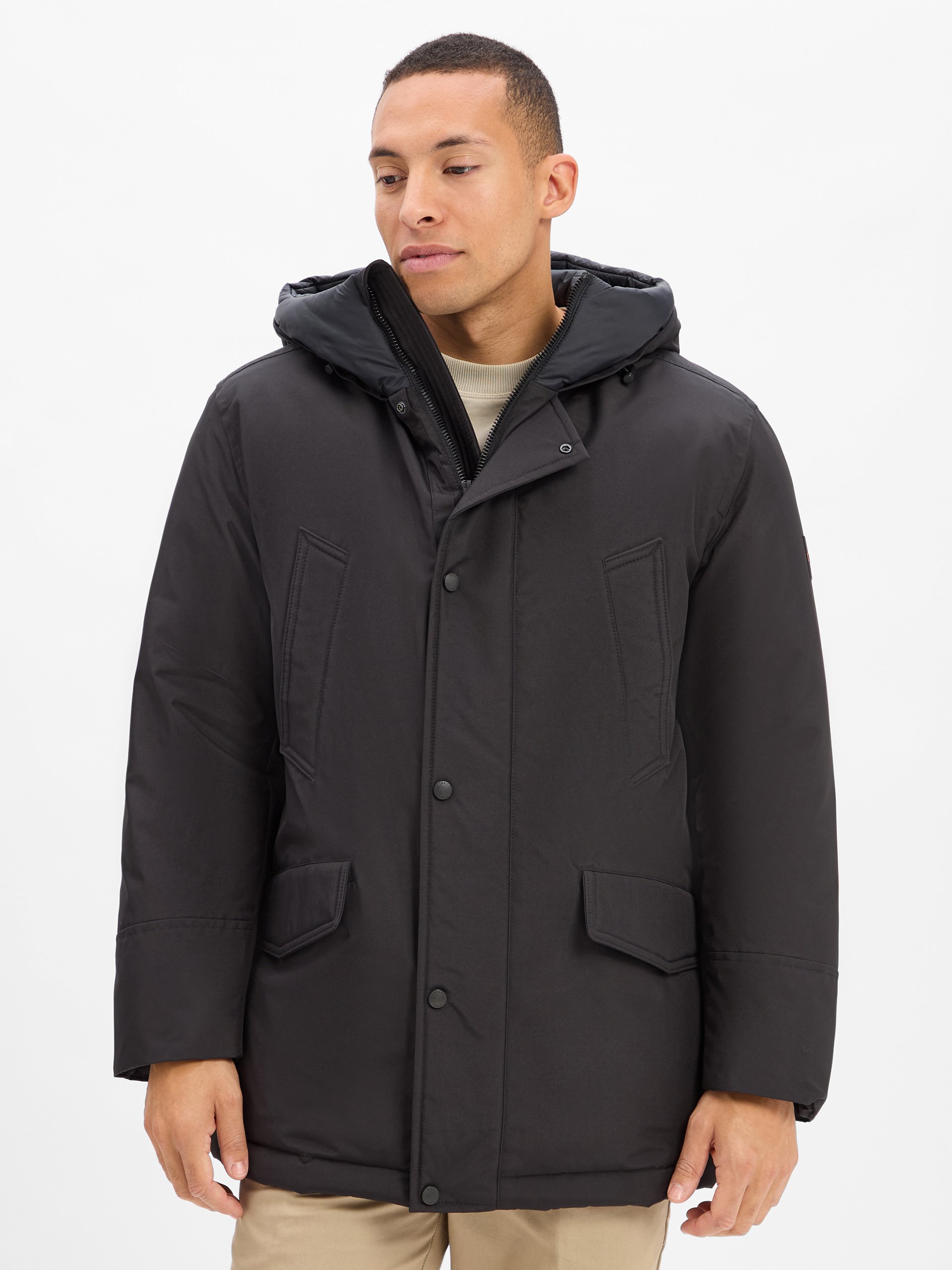 BOSS Orange Parka - Osiass1 Mężczyźni czarny