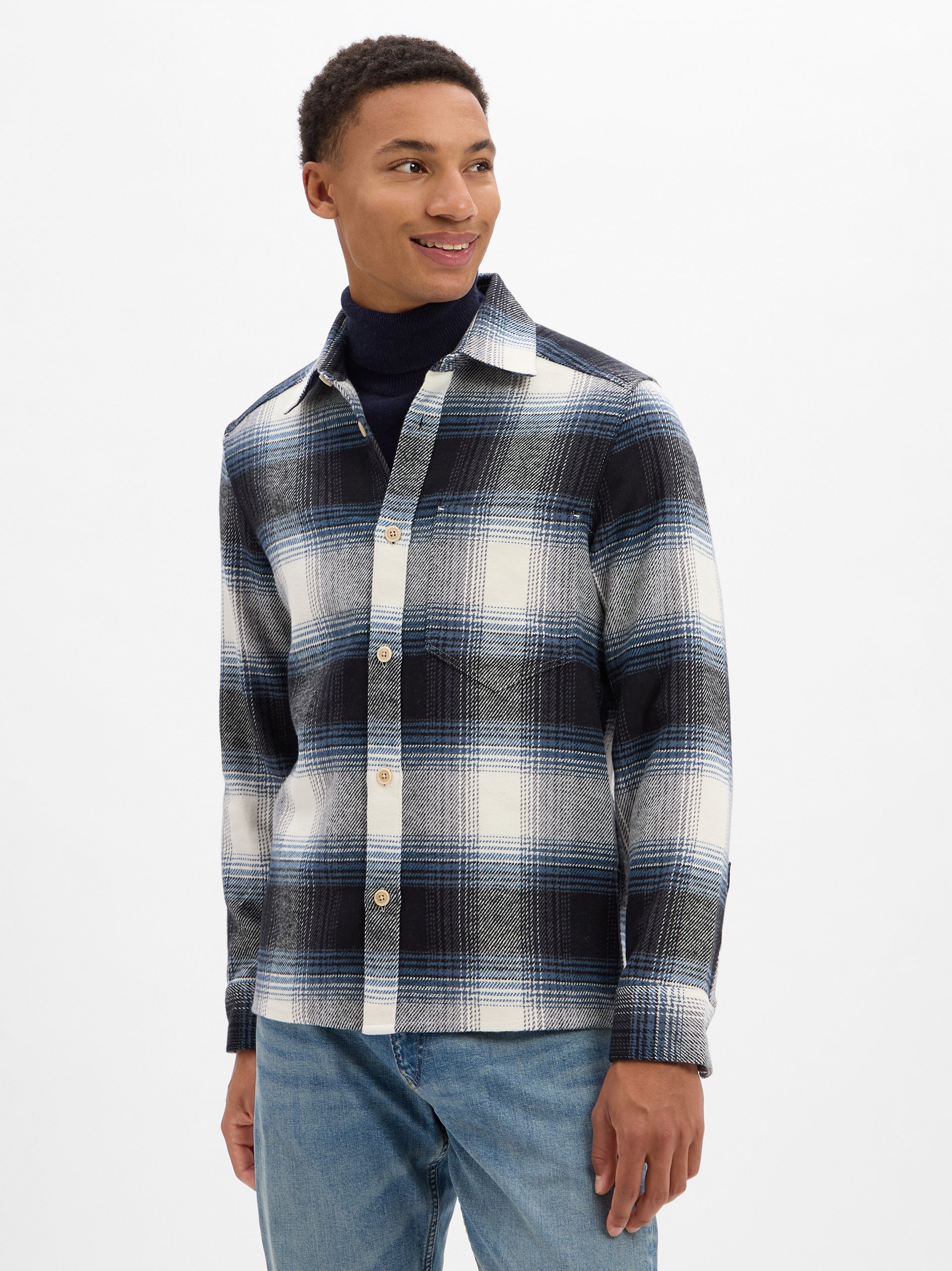Drykorn koszula casual - Dieggo Mężczyźni Comfort Fit Bawełna niebieski