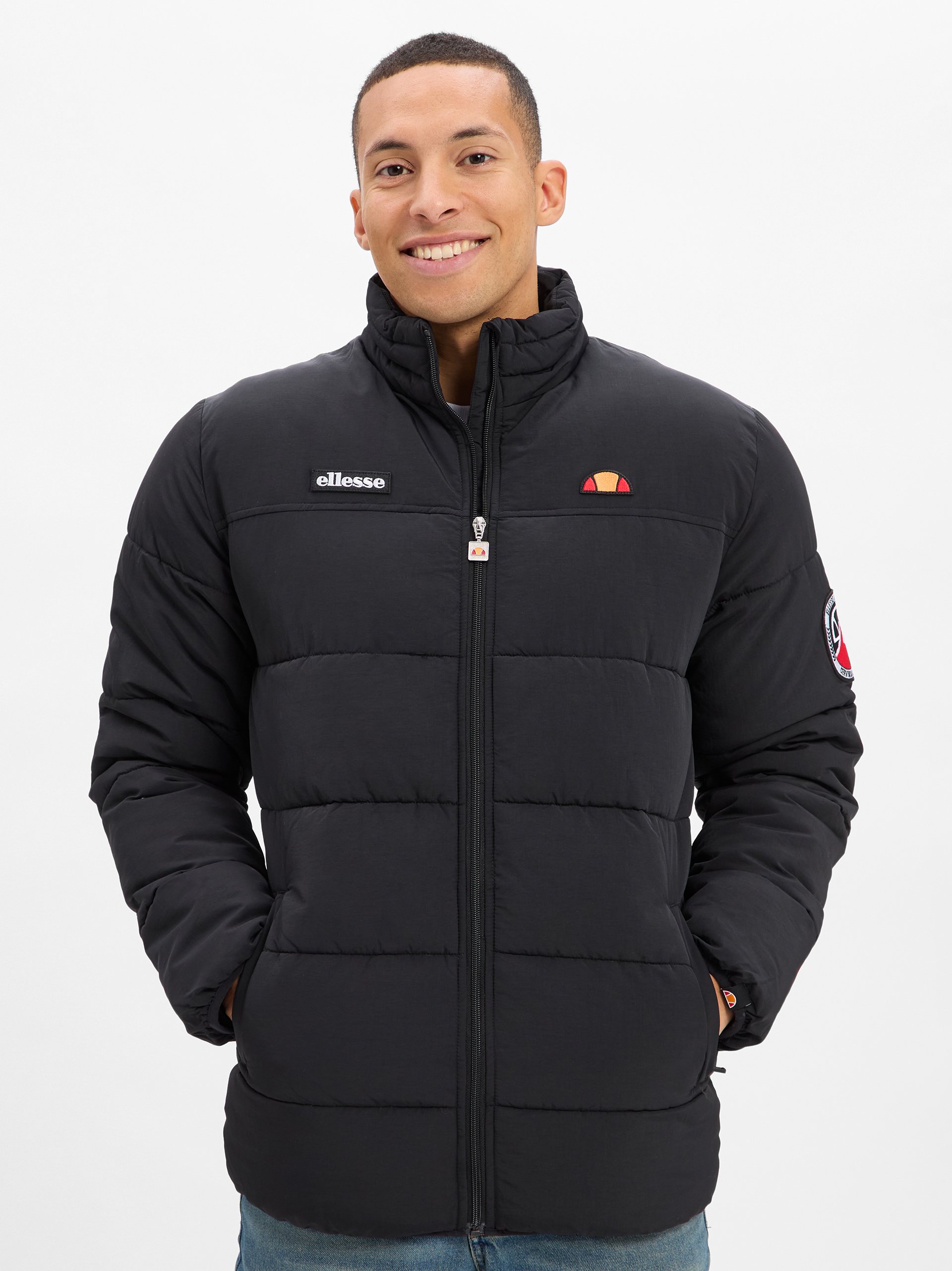 ellesse kurtka pikowana - Nebula Mężczyźni Sztuczne włókno czarny
