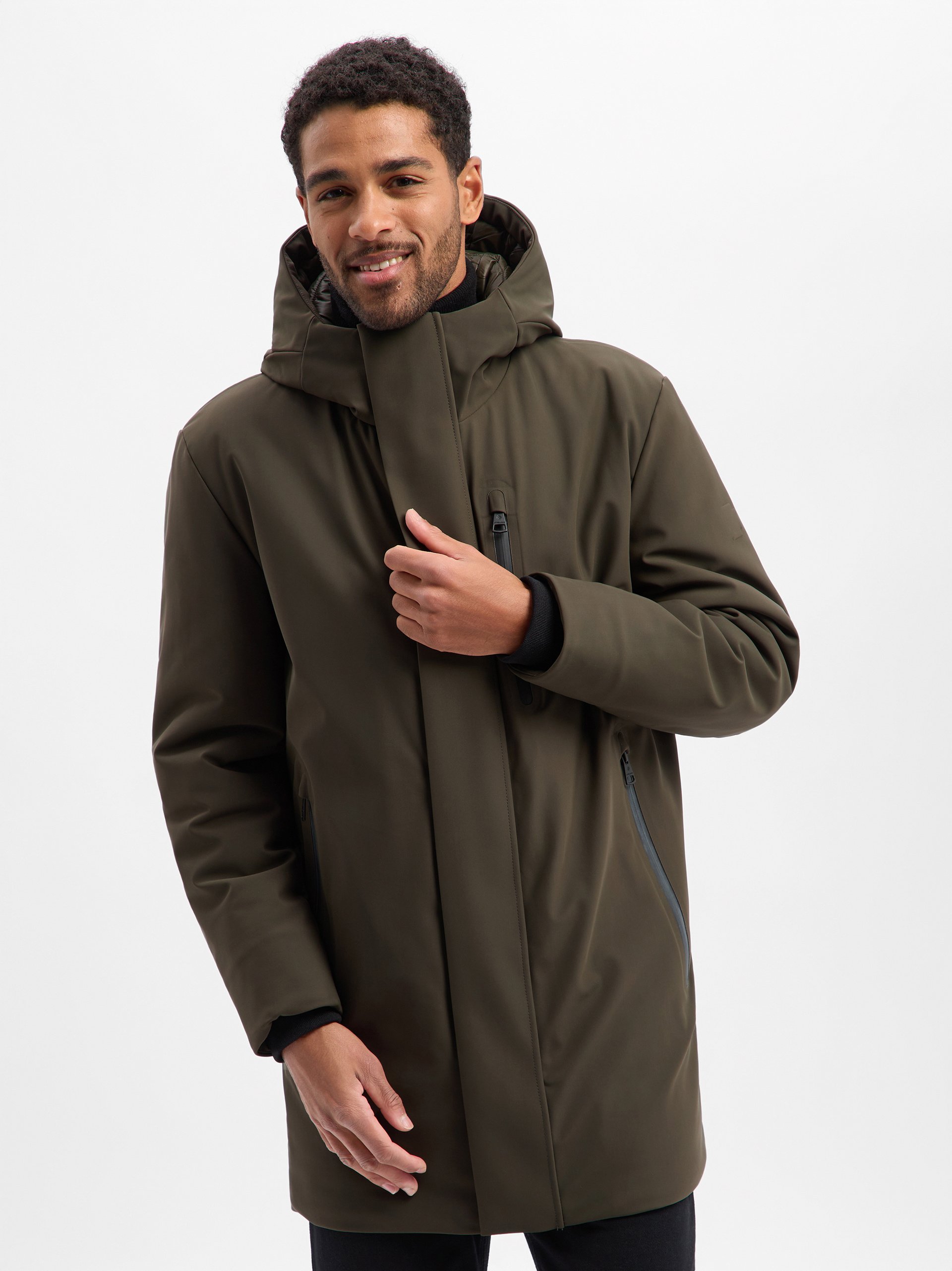 Strellson Kurtka - Flex Cross Parka Mężczyźni zielony