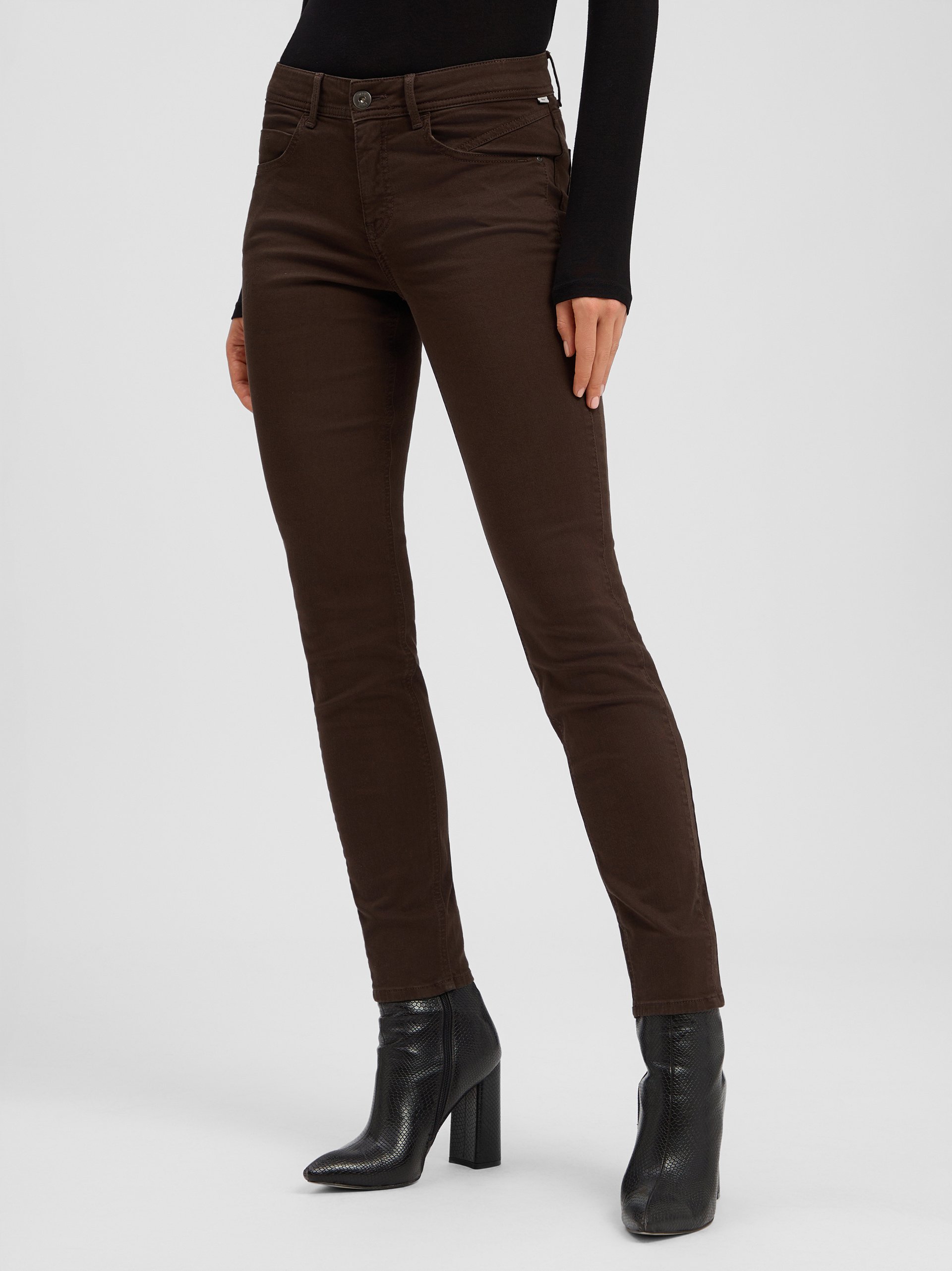 BRAX Dżinsy slim fit - Shakira Kobiety Bawełna brązowy