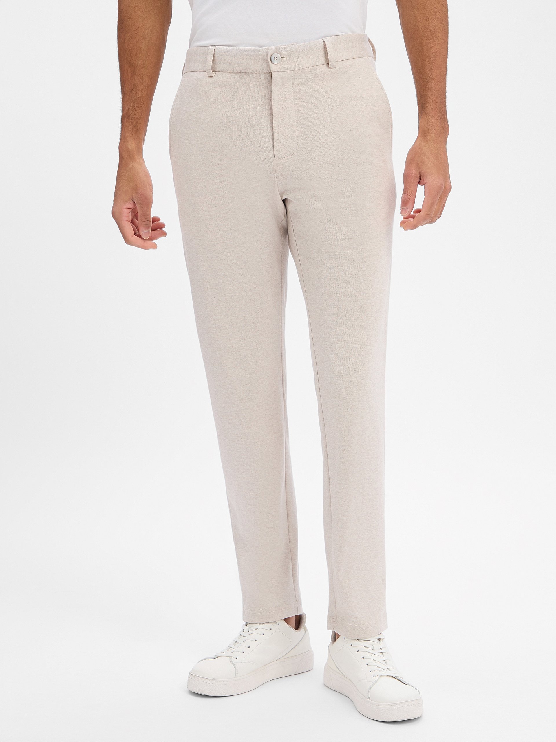Strellson Spodnie - Tius Mężczyźni Slim Fit beżowy