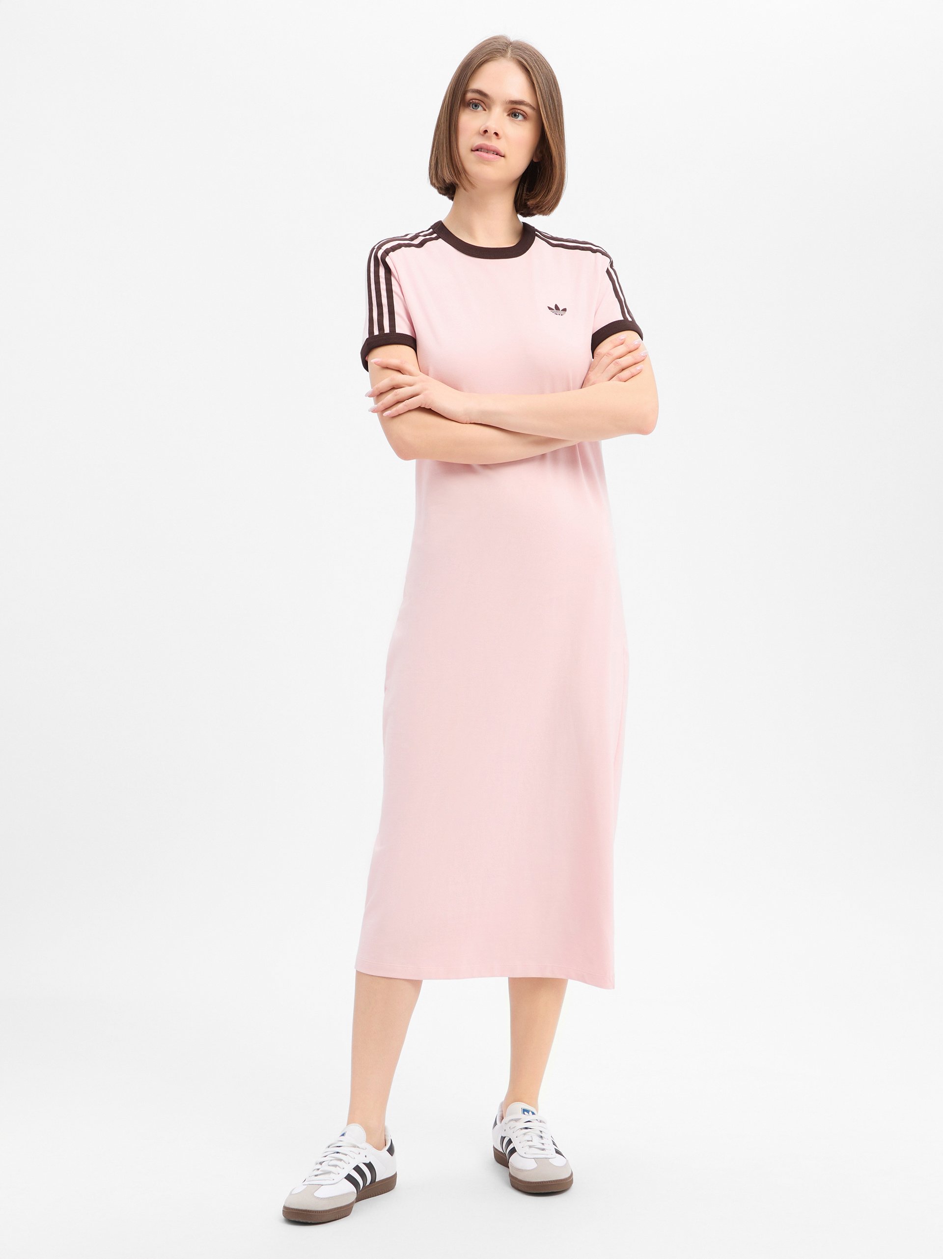 adidas Originals sukienka z dżerseju Kobiety Bawełna różowy