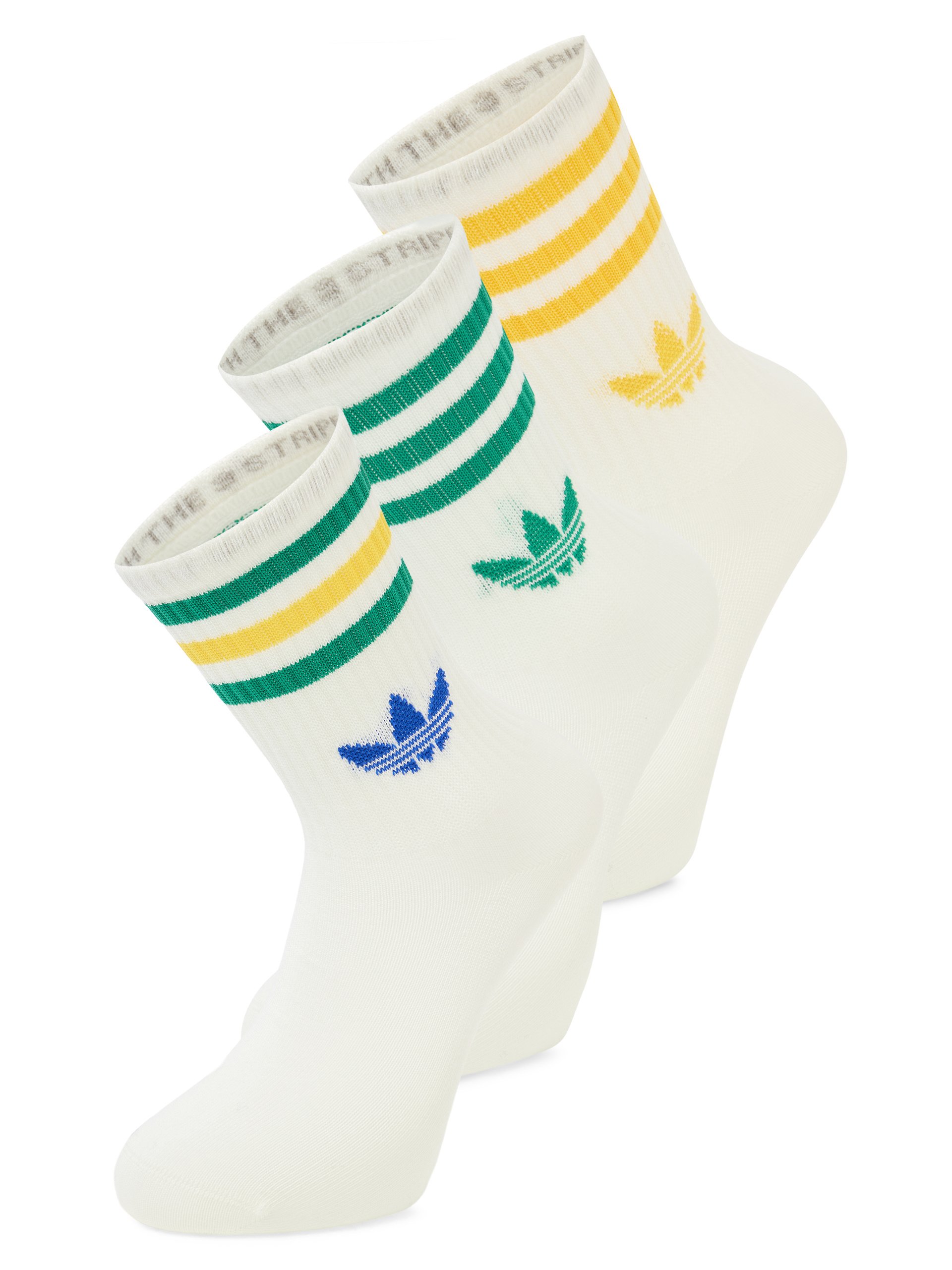 adidas Originals Skarpety w 3-paku Kobiety biały|zielony|żółty