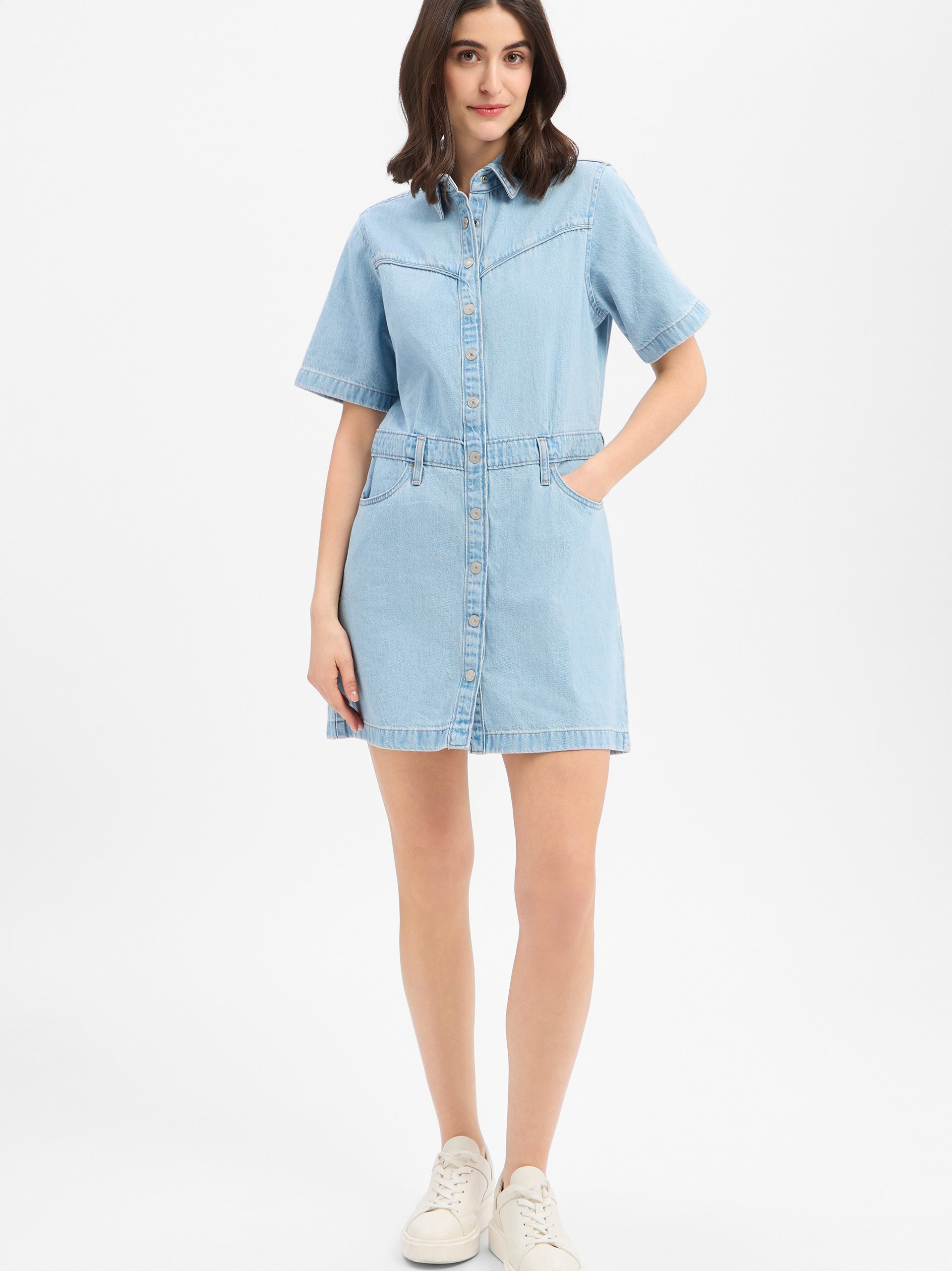 Levi's Dżinsowa sukienka Kobiety Bawełna (100%) niebieski