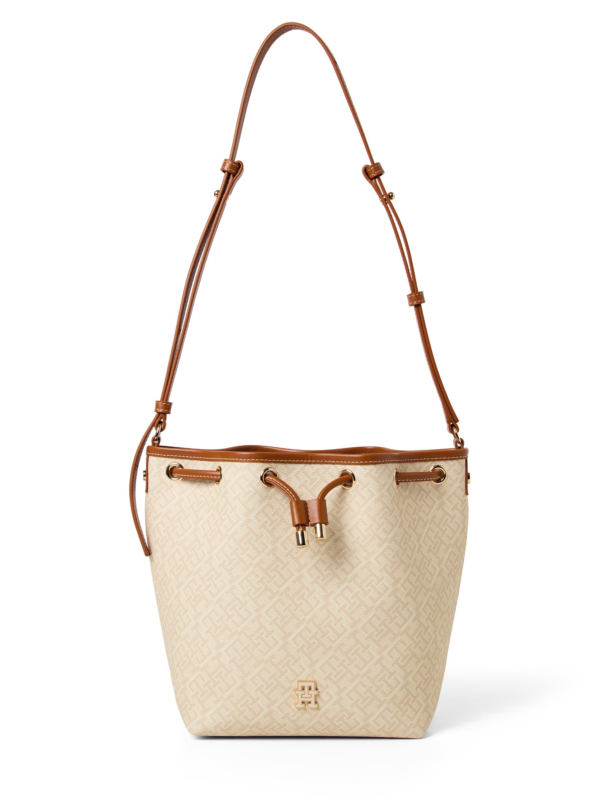 Tommy Hilfiger torba kubełkowa - Monoplay Bucket Kobiety Sztuczna skóra beżowy|brązowy