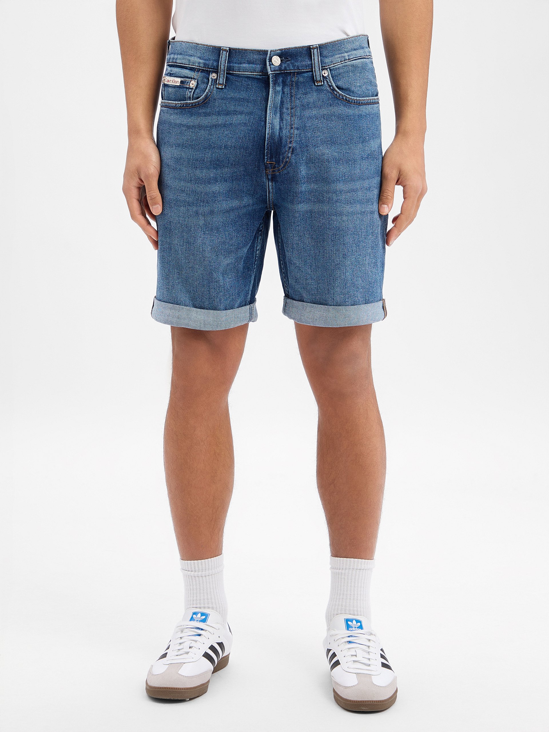 Calvin Klein Jeans szorty dżinsowe - Hampton Mężczyźni niebieski