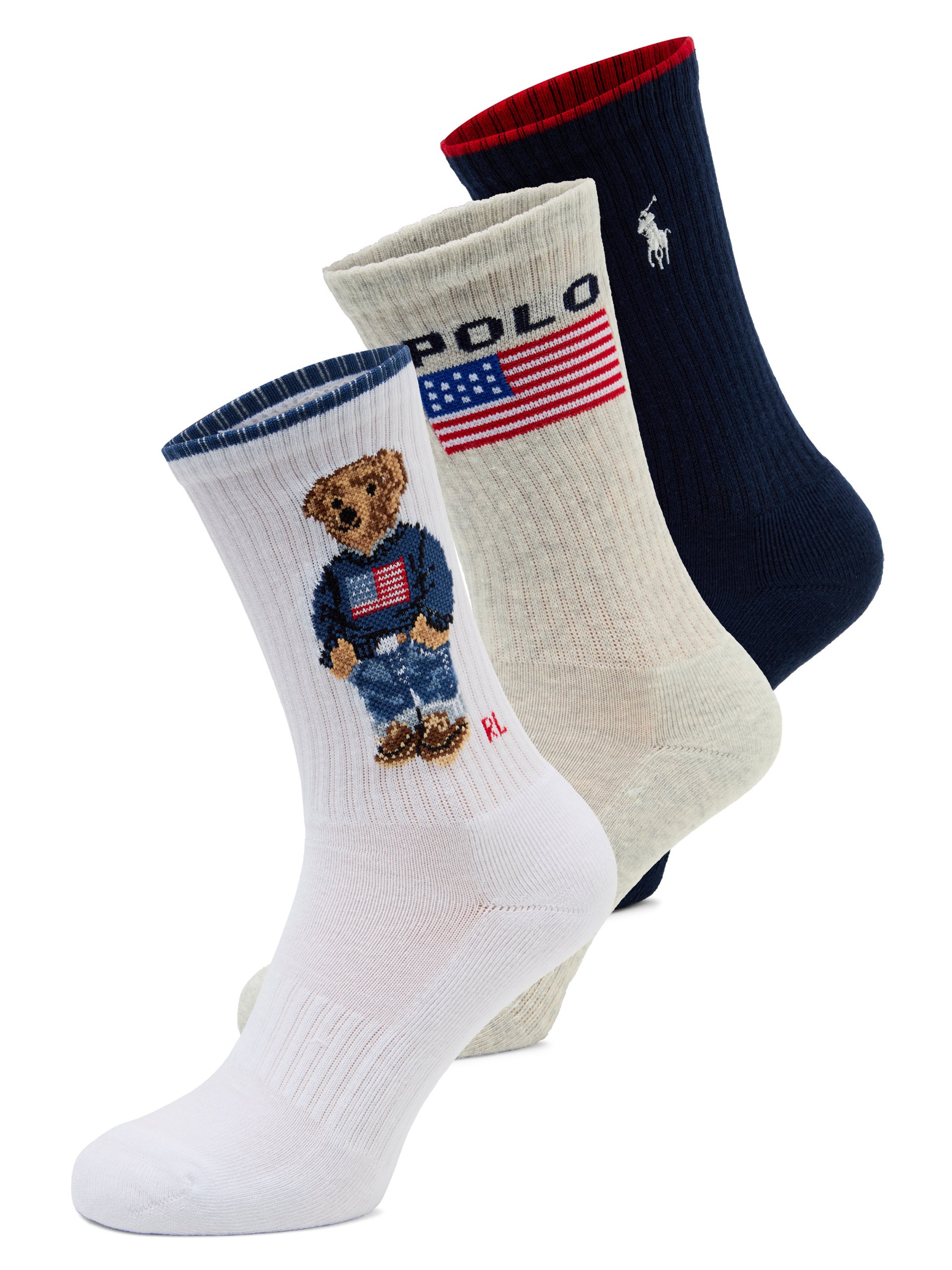 Polo Ralph Lauren Skarpety - 3-pak Kobiety biały|niebieski|szary