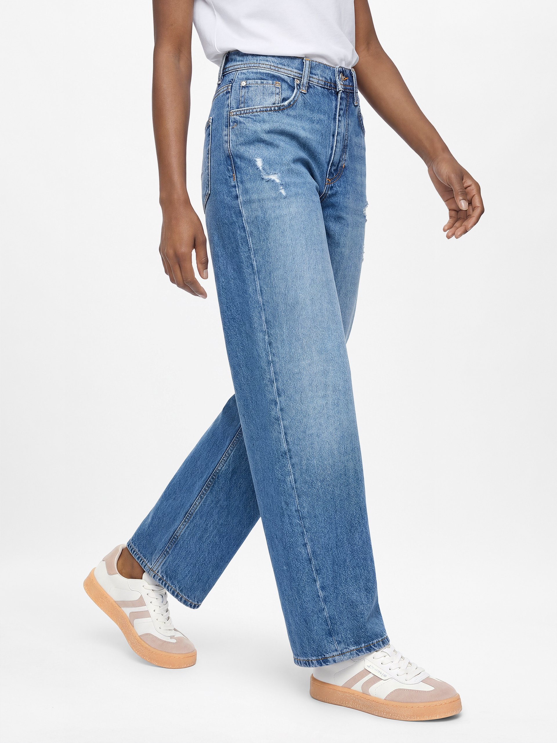 Joop Jeans Dżinsy o szerokim kroju - Maxine Kobiety Bawełna niebieski