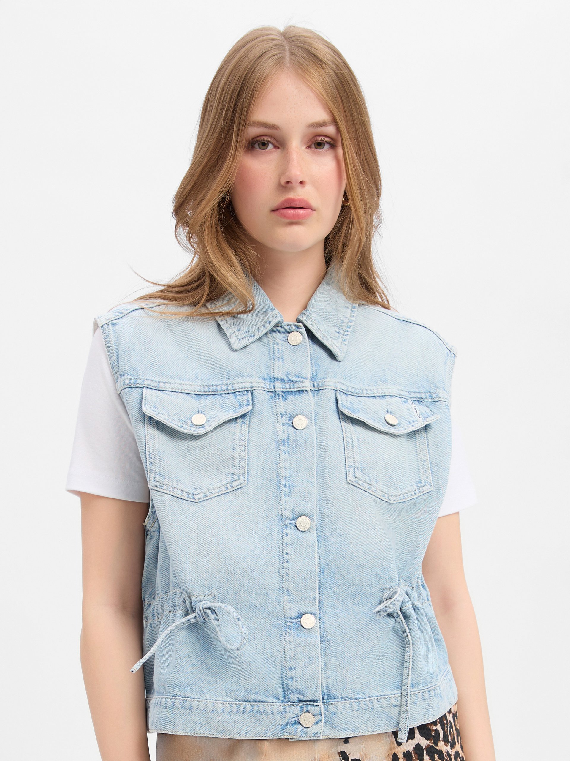 Marc O'Polo Denim kamizelka dżinsowa Kobiety Bawełna (100%) niebieski