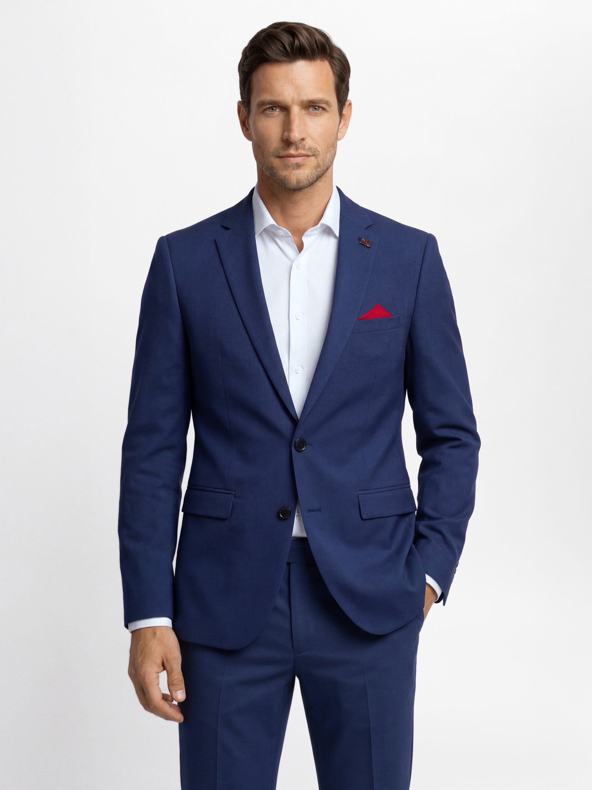 Finshley & Harding London kurtka modułowa Mężczyźni Slim Fit niebieski