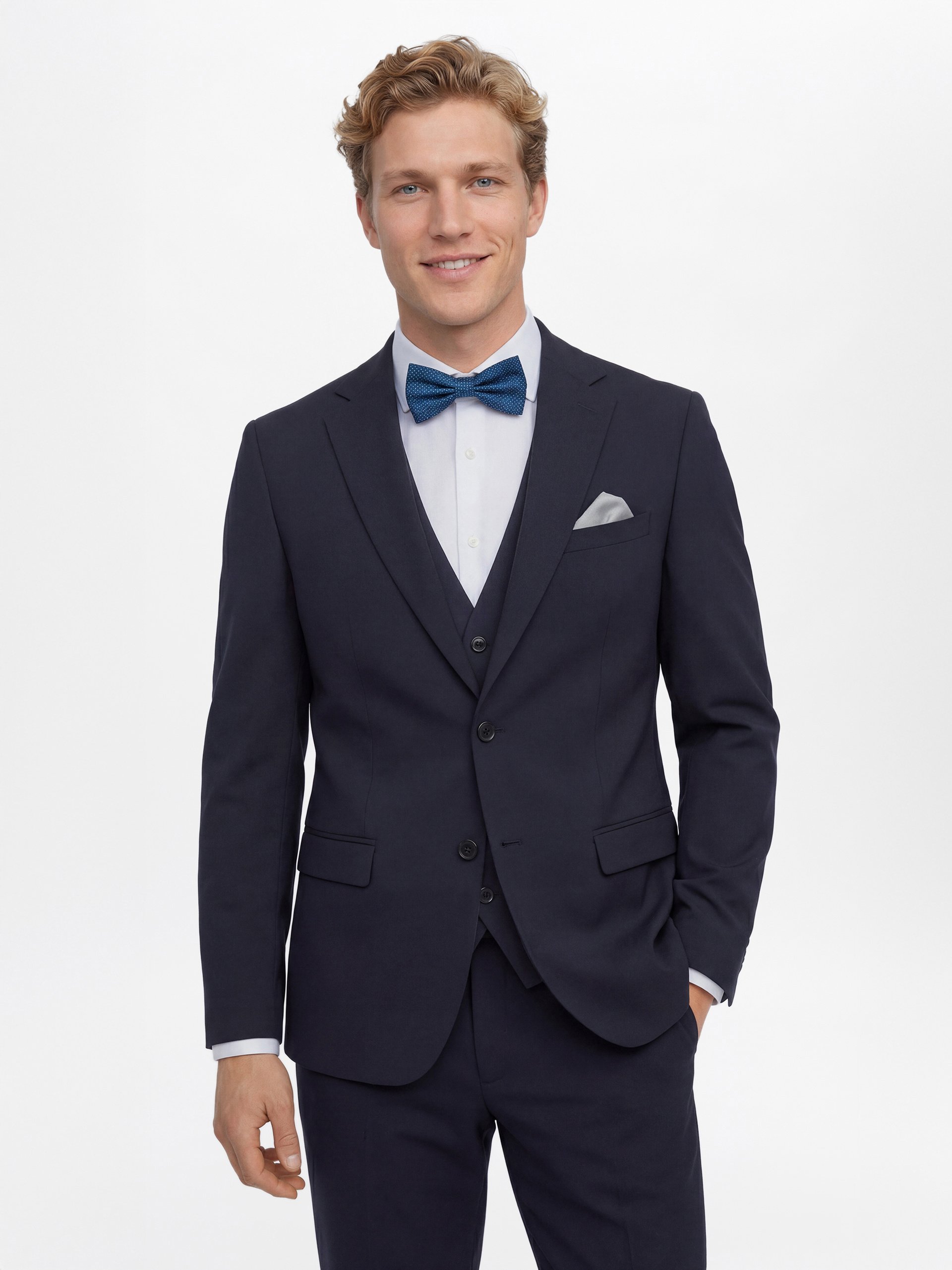 Finshley & Harding kurtka modułowa Mężczyźni Modern Fit niebieski