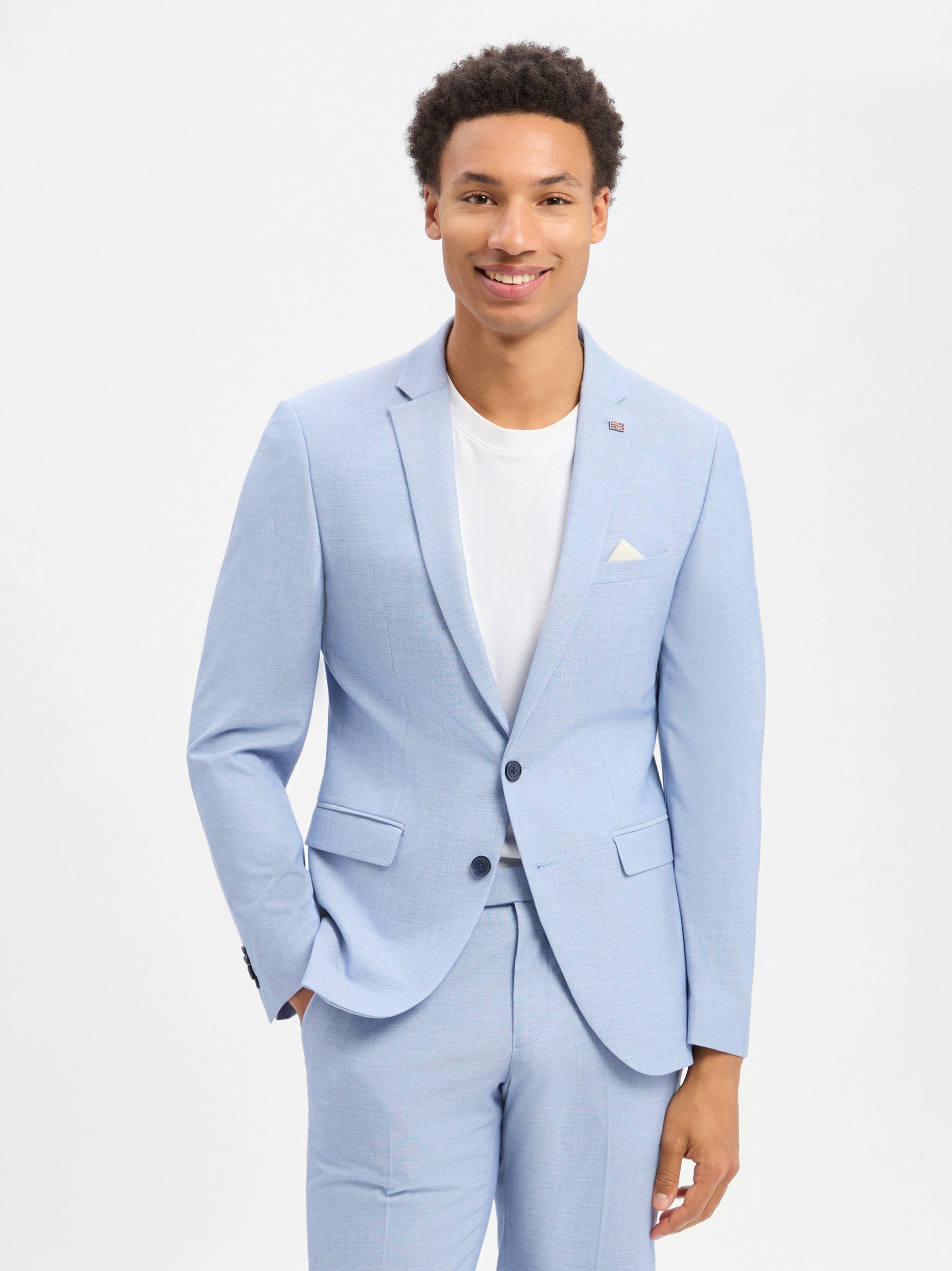 Finshley & Harding London kurtka Baukaste Mężczyźni Slim Fit niebieski