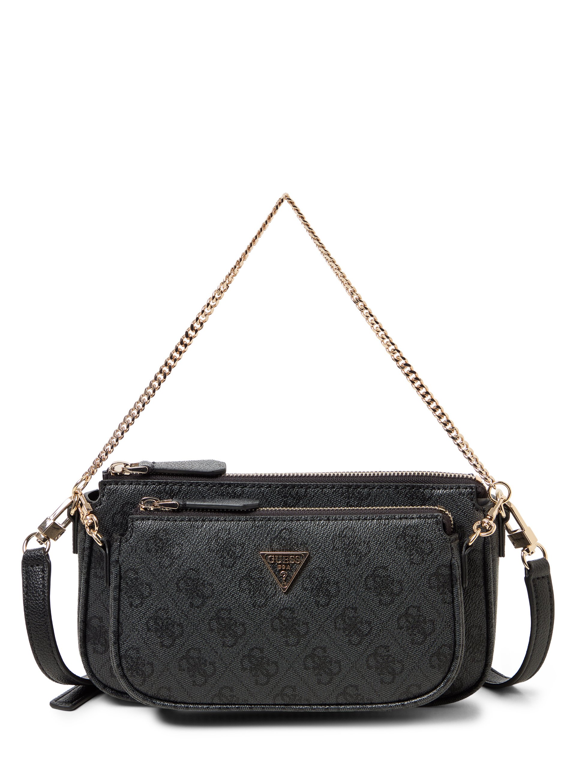 GUESS torba na ramię - Noelle II mini Kobiety szary|czarny