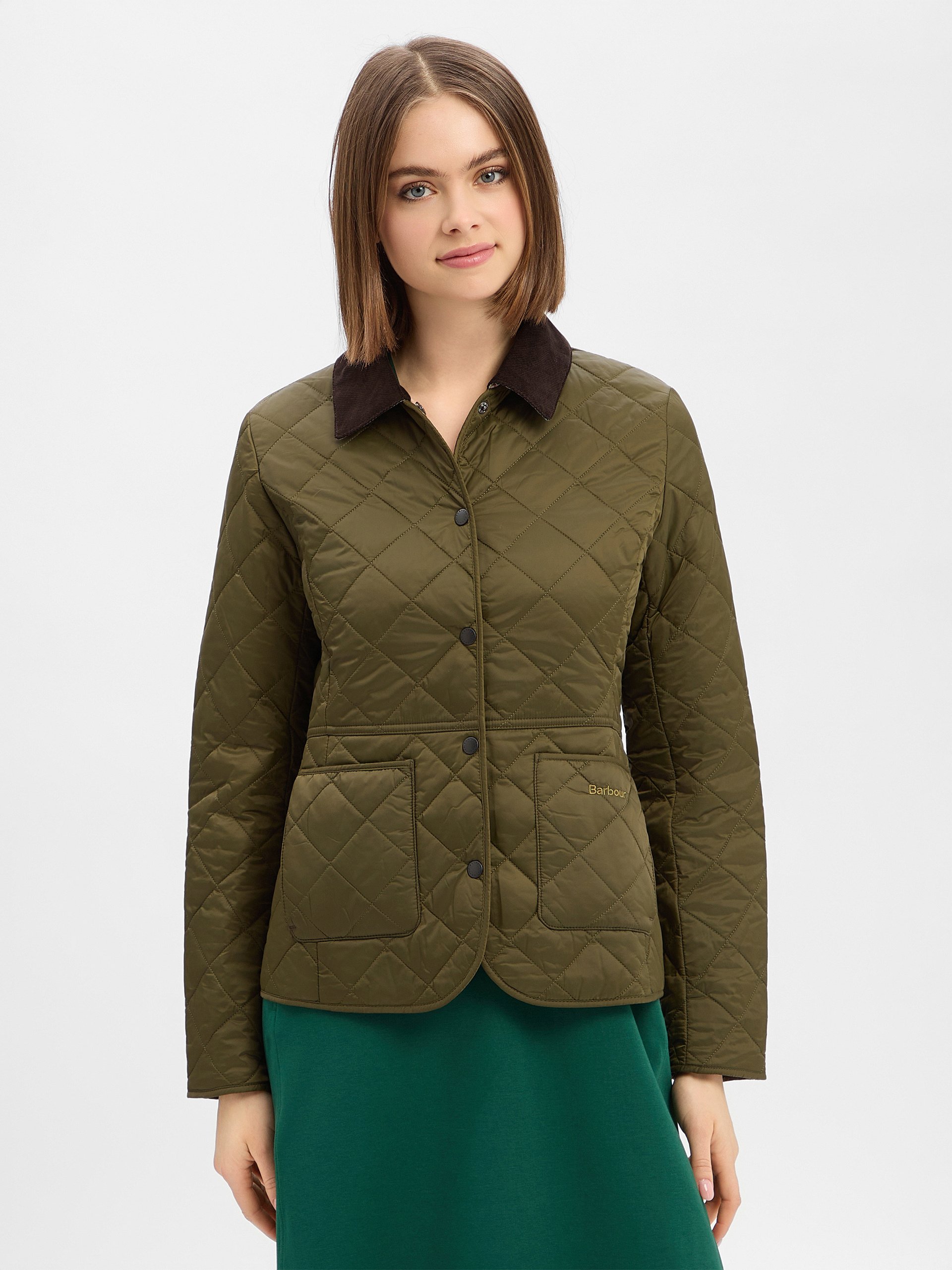 Barbour kurtka pikowana - Deveron Kobiety zielony