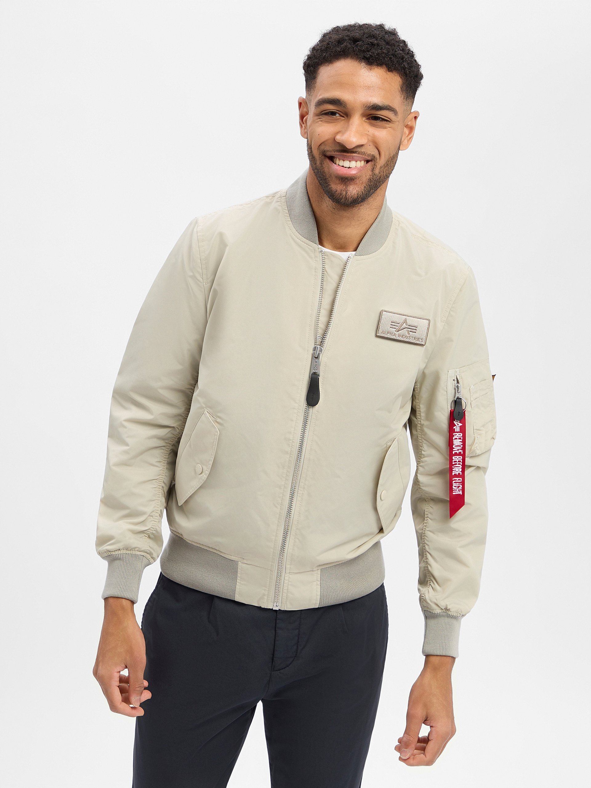 Alpha Industries kurtka bomber - MA-1 TTC Mężczyźni Sztuczne włókno szary