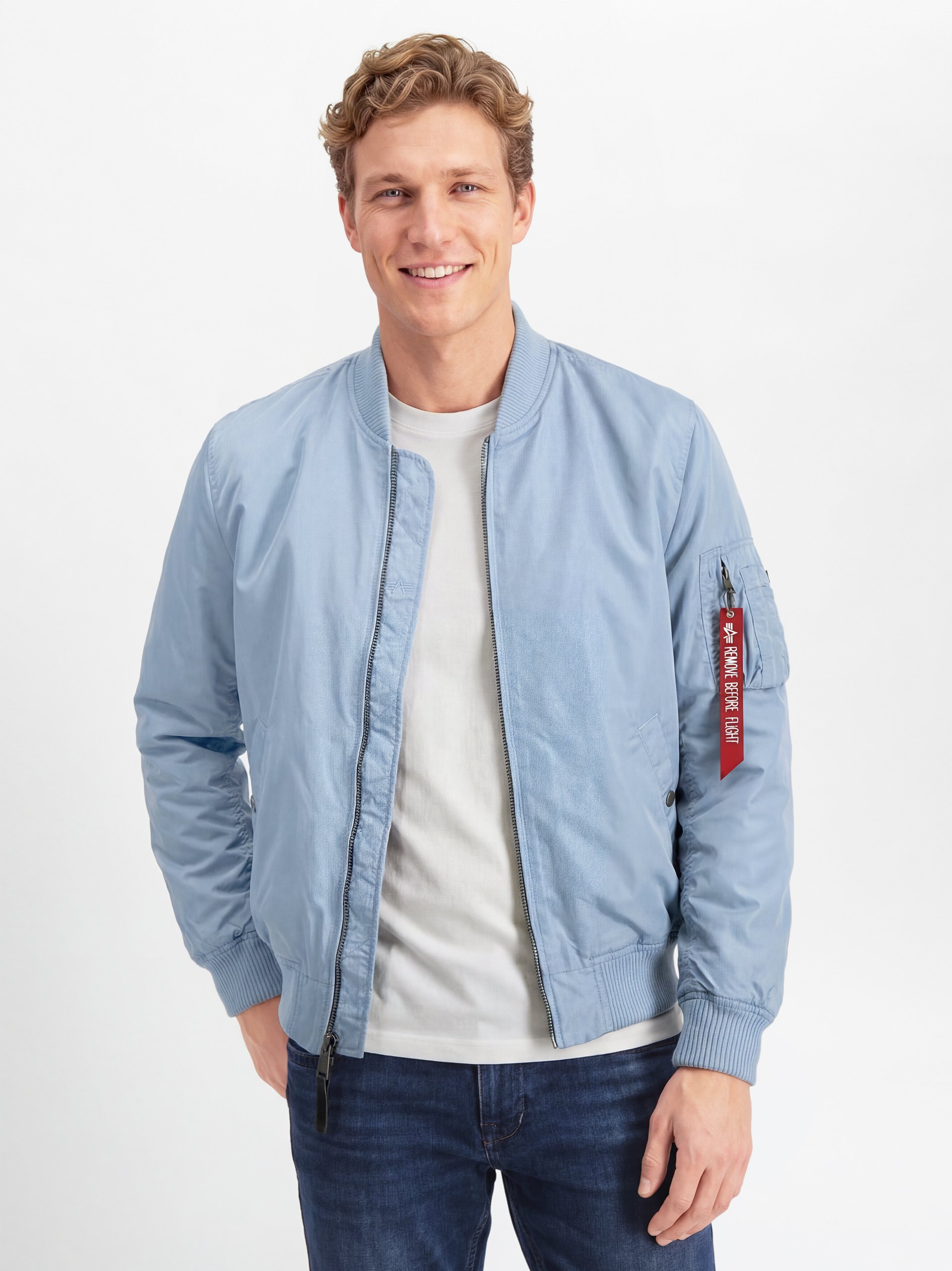 Alpha Industries Kurtka Mężczyźni Sztuczne włókno niebieski