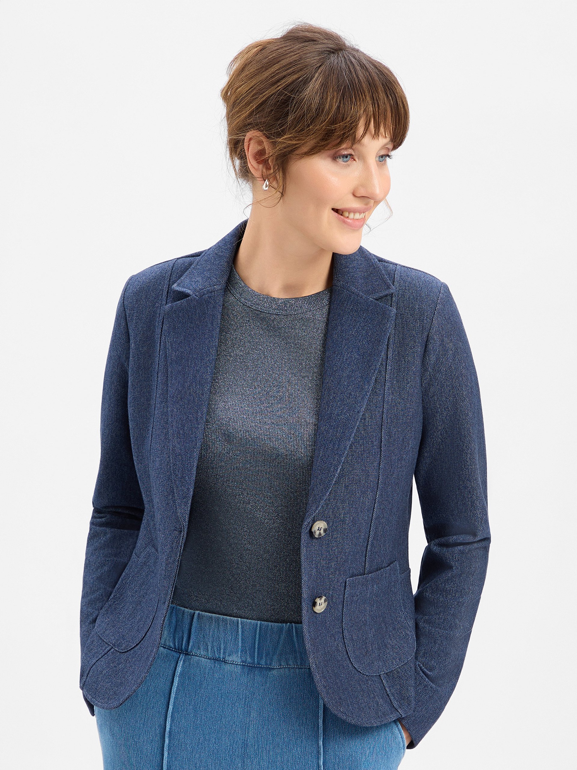 More & More bluza dresowa Kobiety Sztuczne włókno niebieski