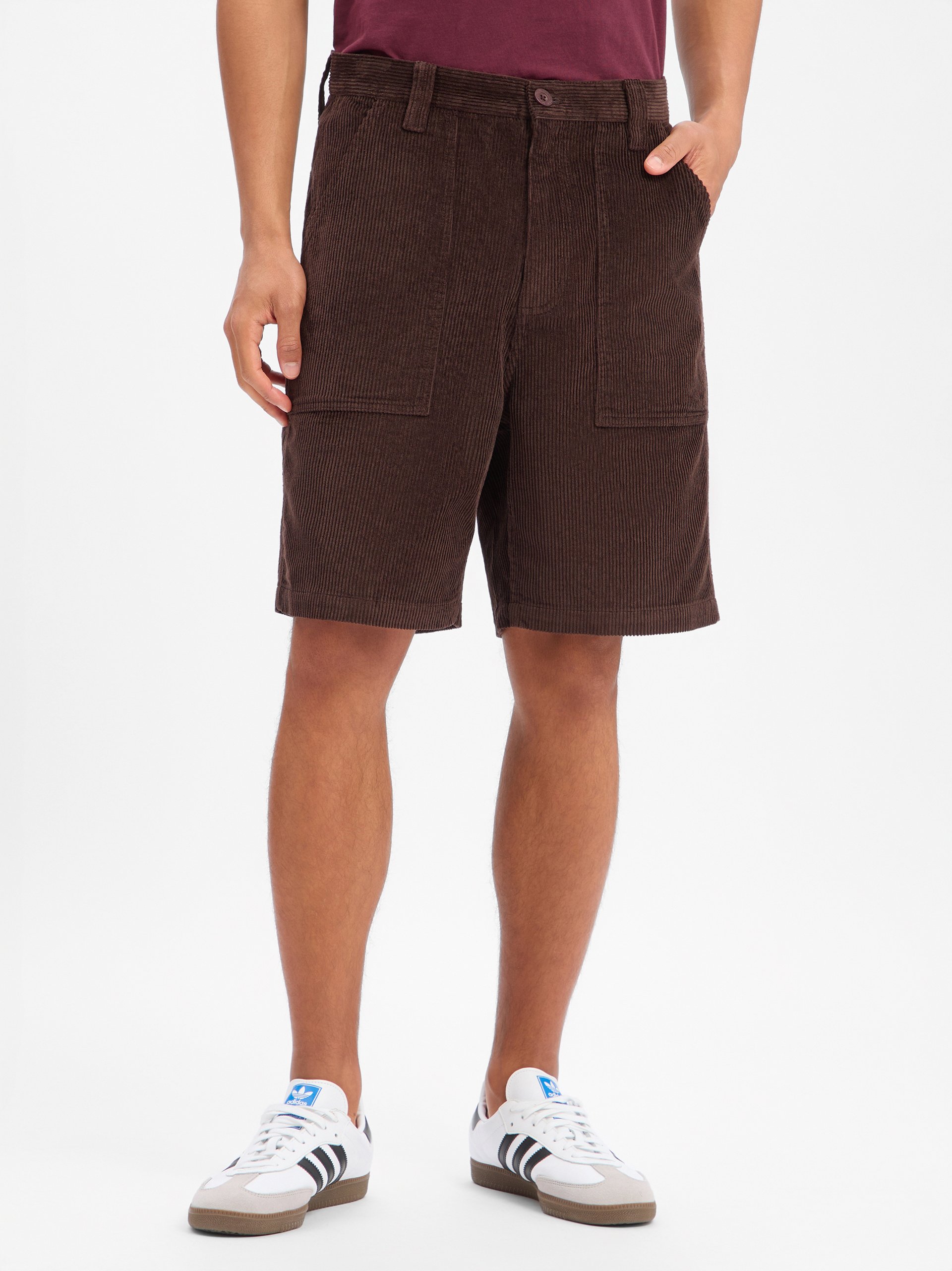 Santa Cruz sztruksowe bermudy - szorty Opus Dot Workwear Mężczyźni Bawełna (100%) brązowy