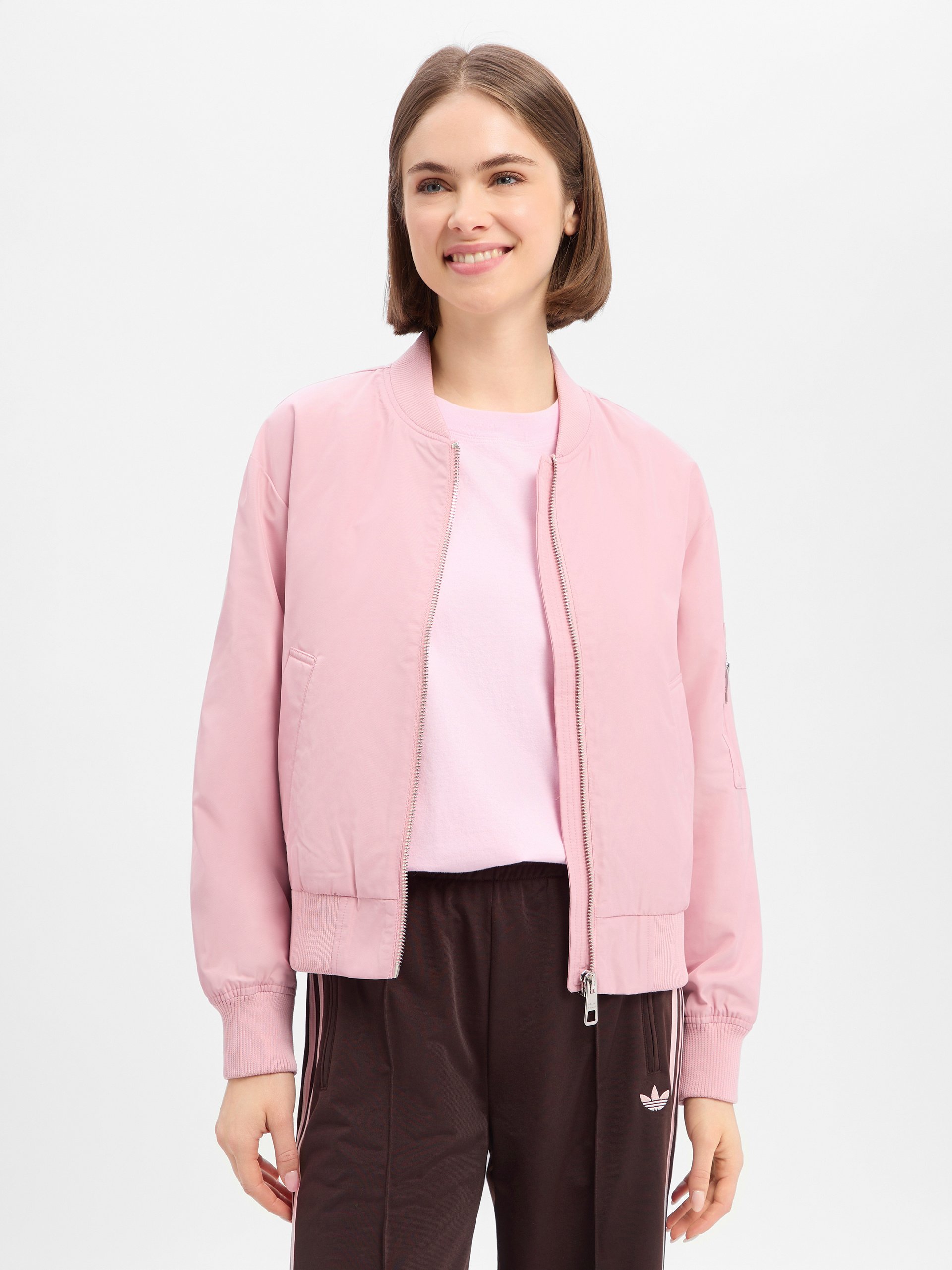 Marie Lund kurtka bomber Kobiety zielony|różowy
