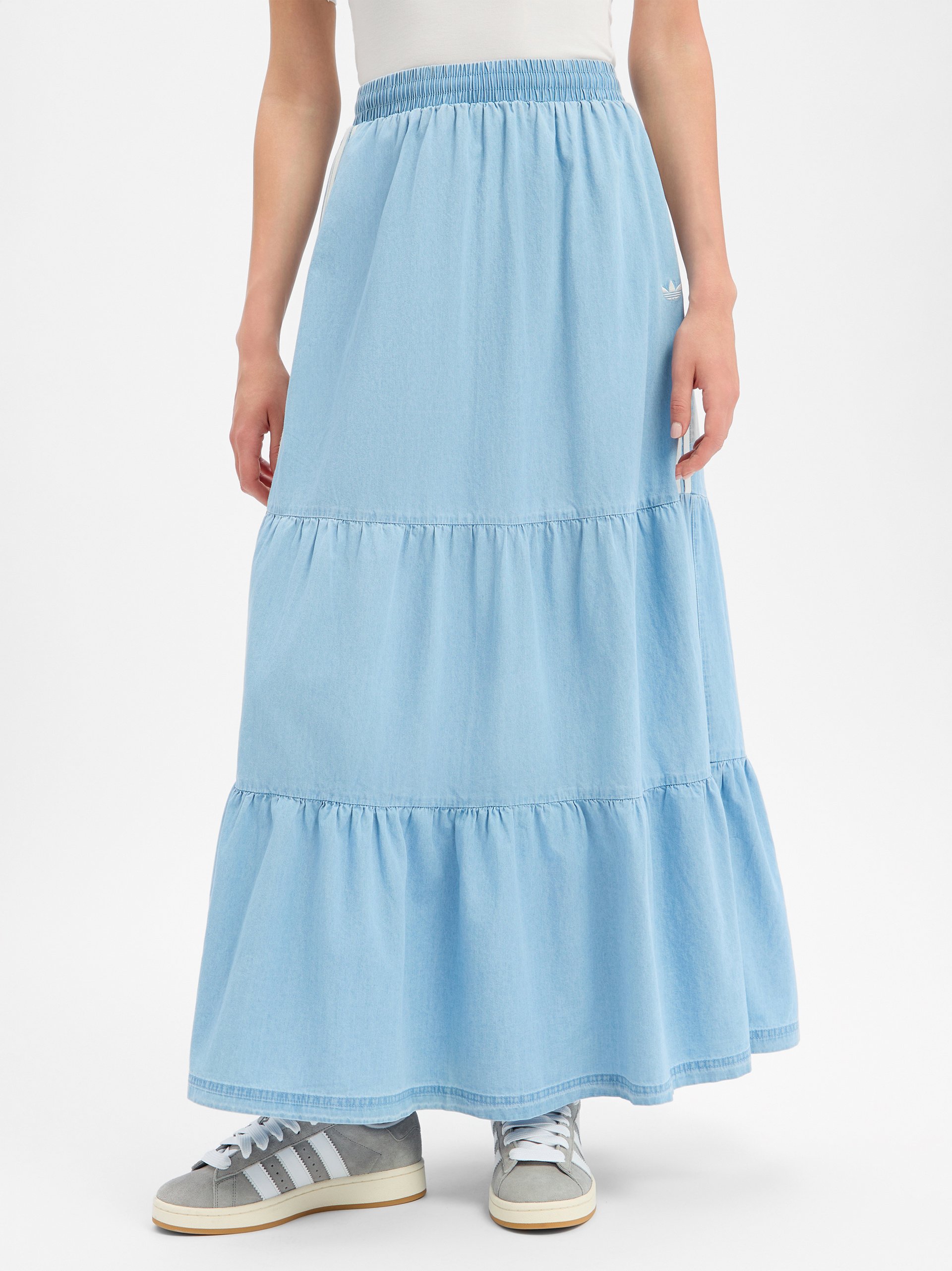 adidas Originals spódnica maxi Kobiety Bawełna (100%) niebieski