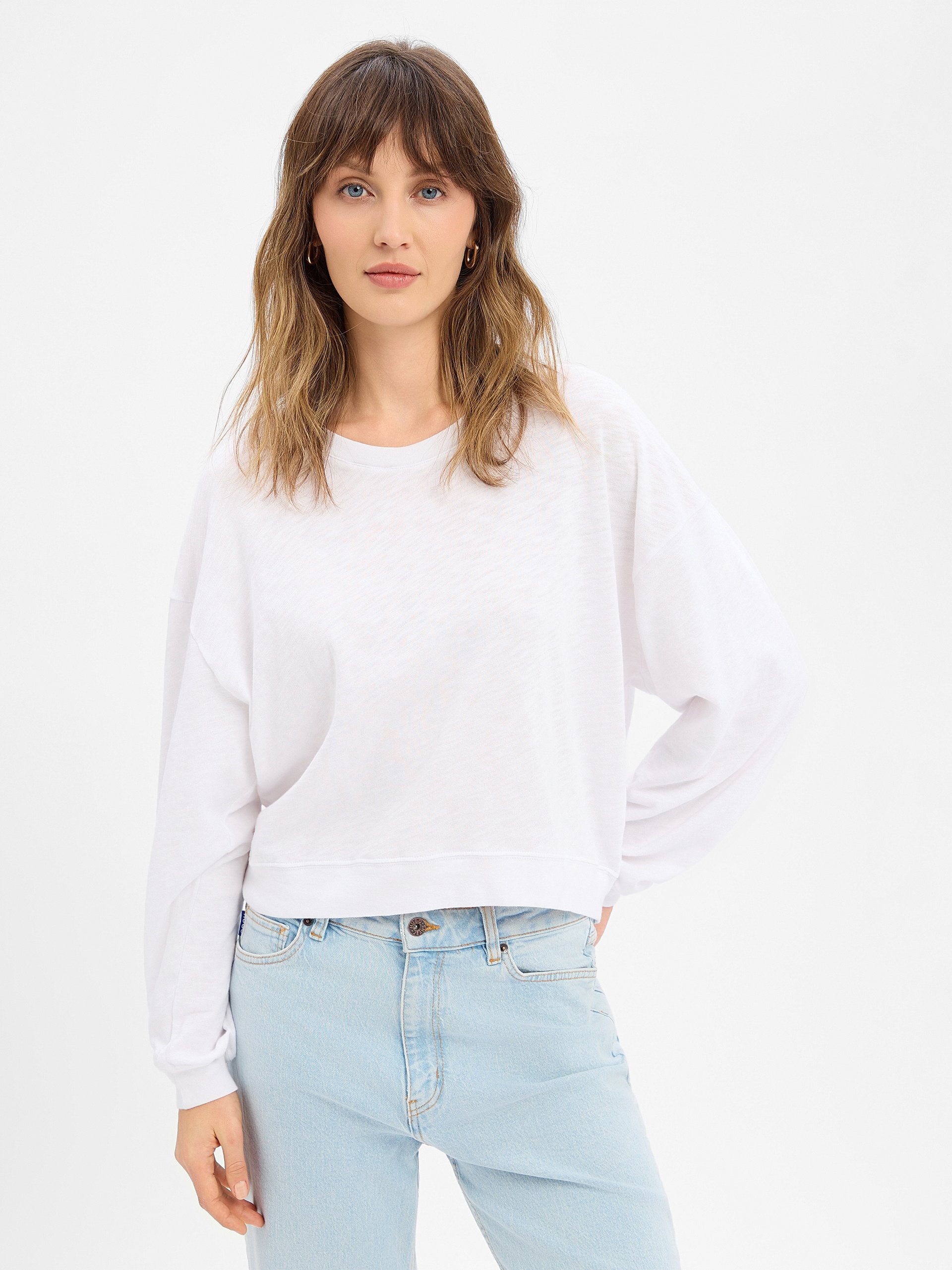 american vintage Bluza - Sonoma Kobiety Bawełna biały