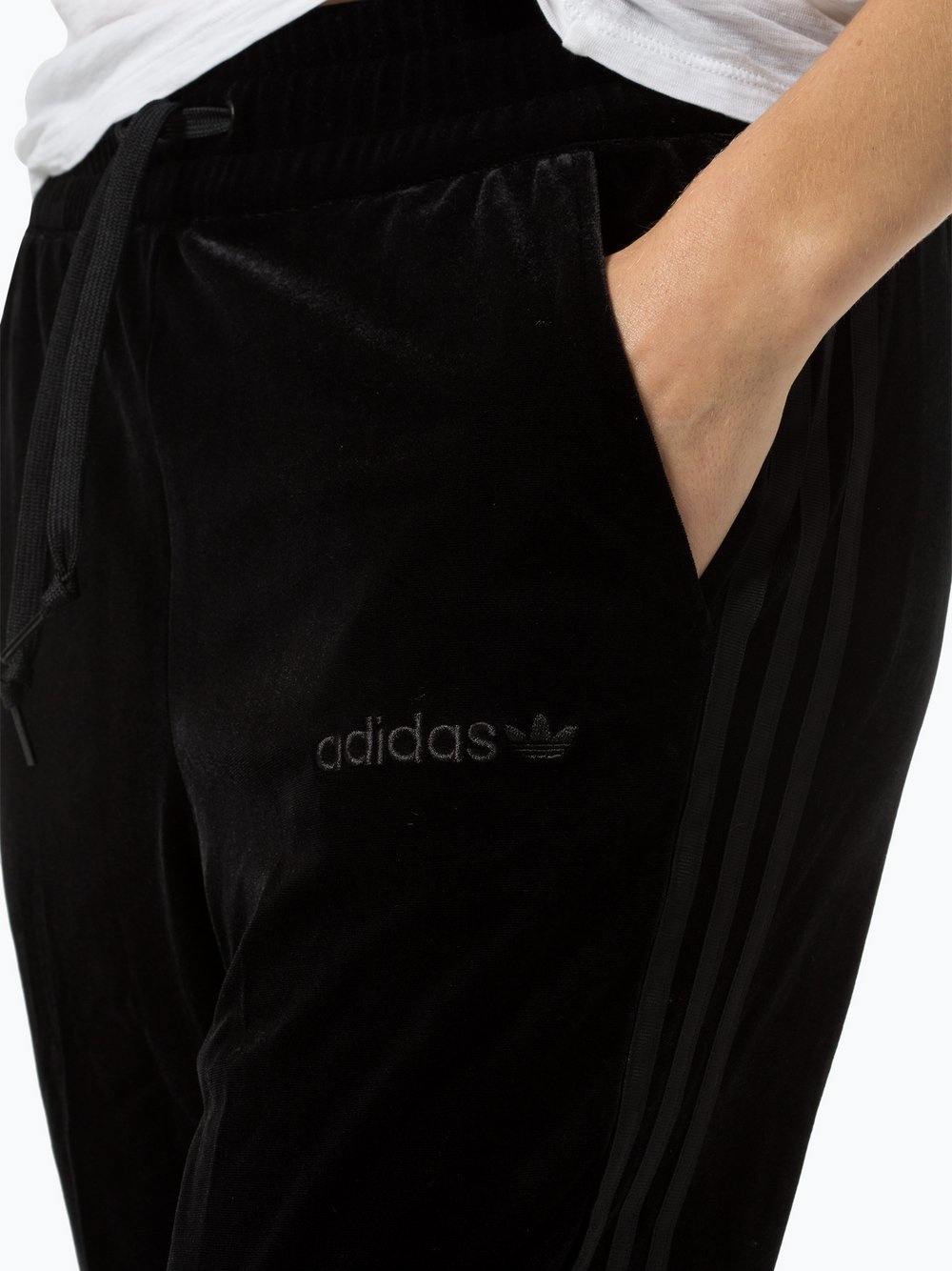 Damskie spodnie dresowe Adidas Dresy damskie czarne w van Graaf