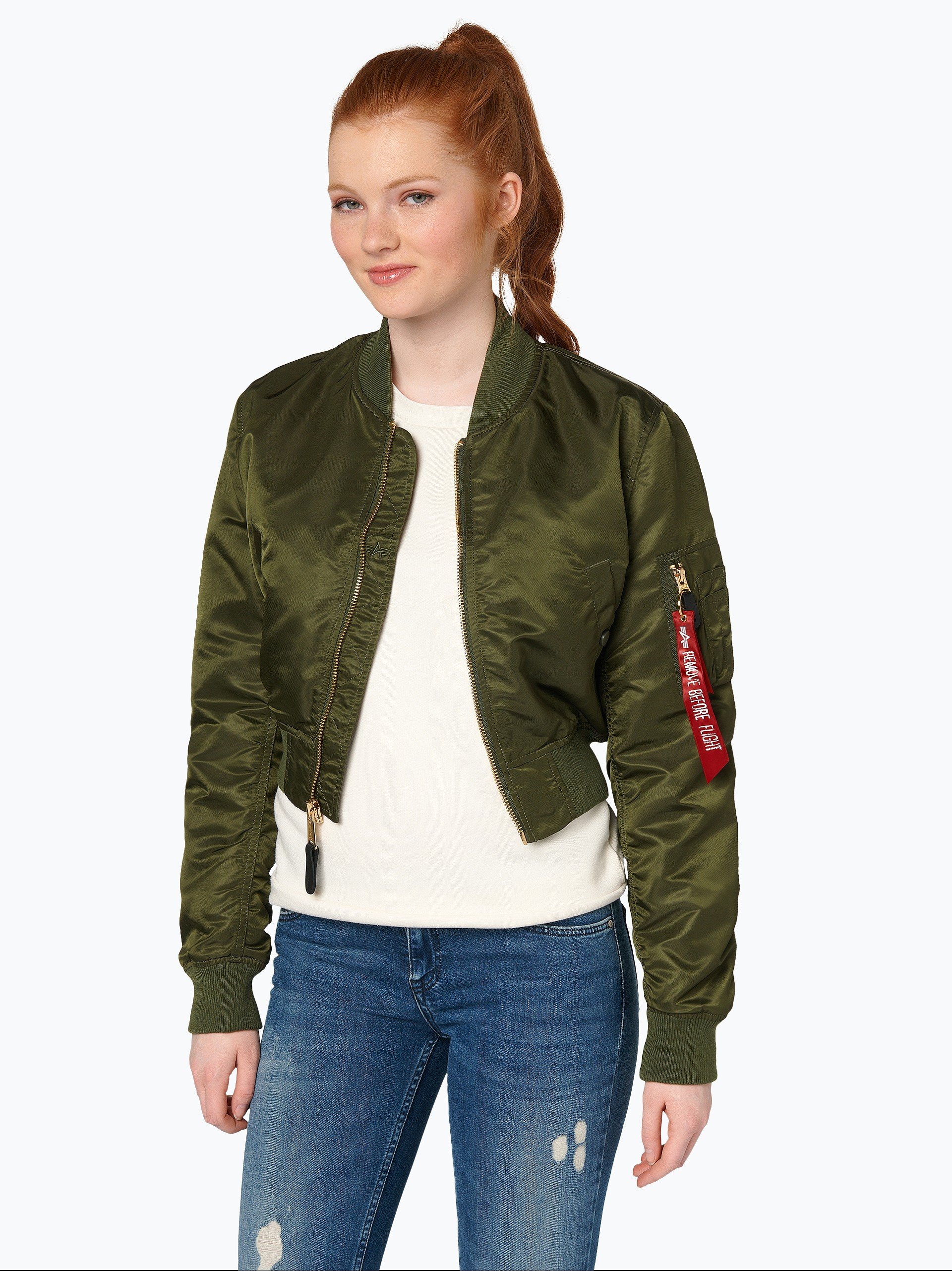 Alpha Industries Damen Jacke grün uni online kaufen  PEEKUNDCLOPPENBURG.DE