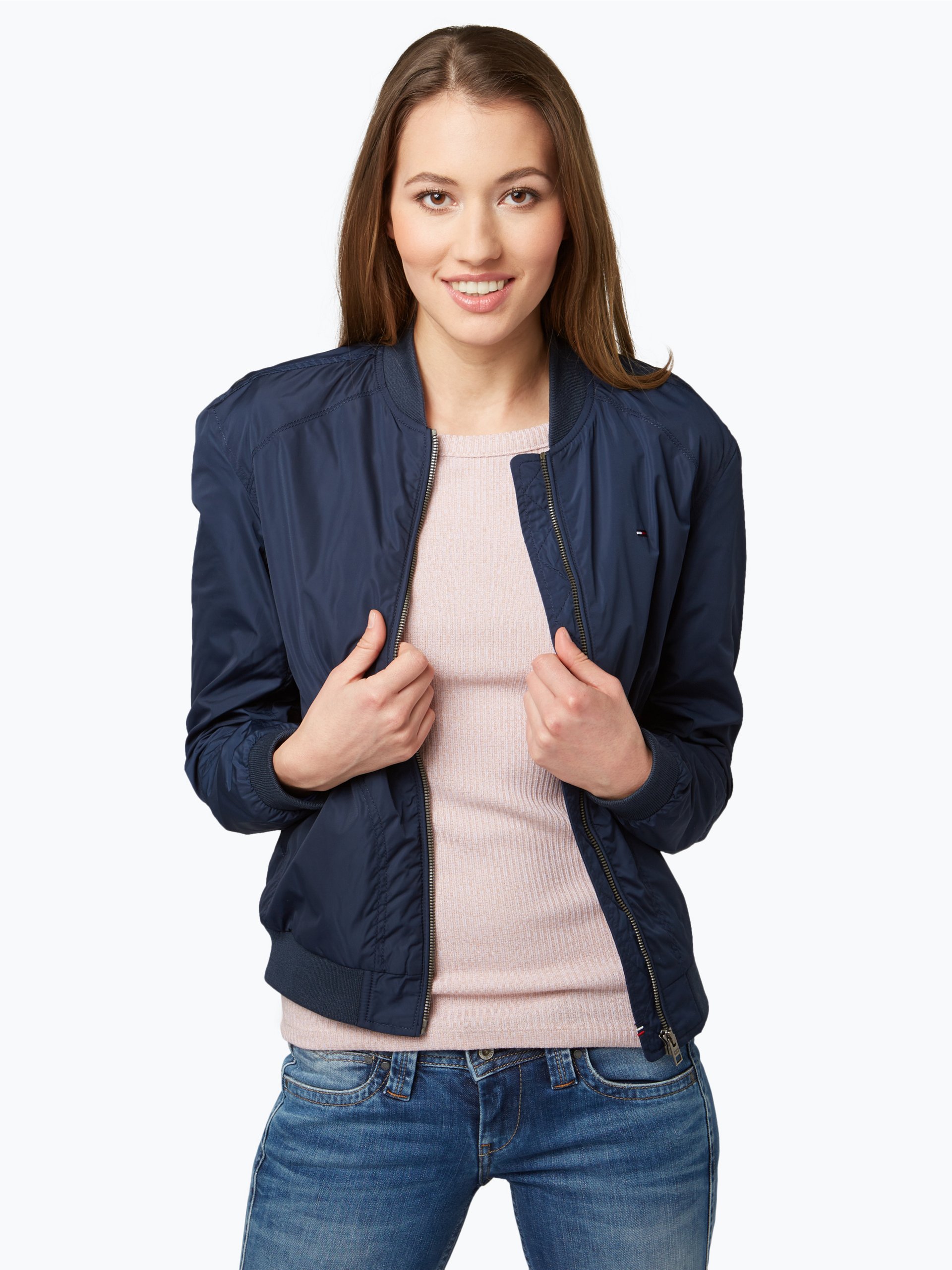 Hilfiger Denim Damen Jacke marine uni online kaufen  VANGRAAF.COM