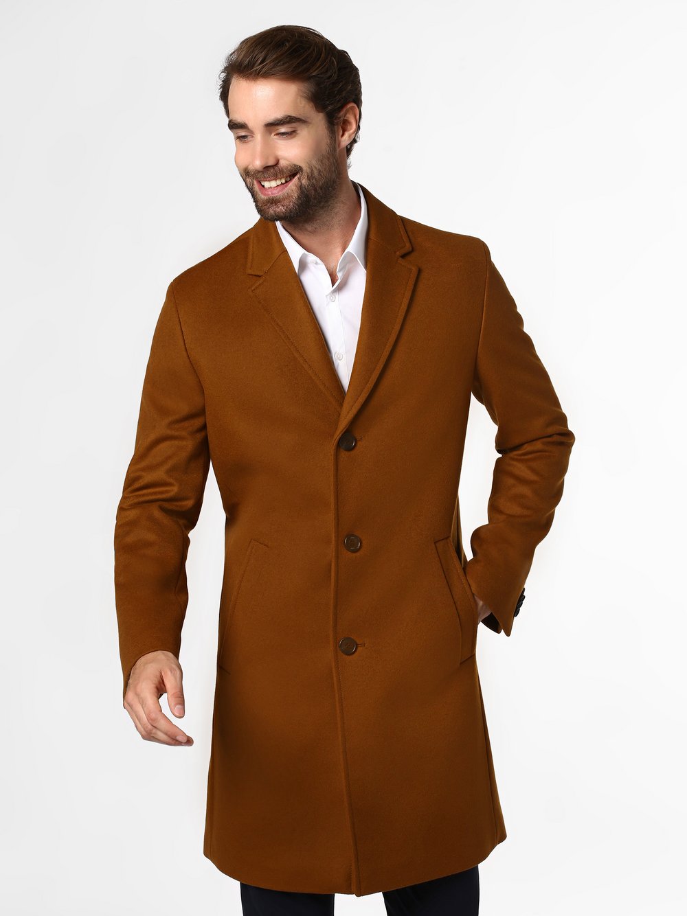 Hugo Herren Mantel Mit Cashmere Anteil Malte1941 Online Kaufen Vangraaf Com