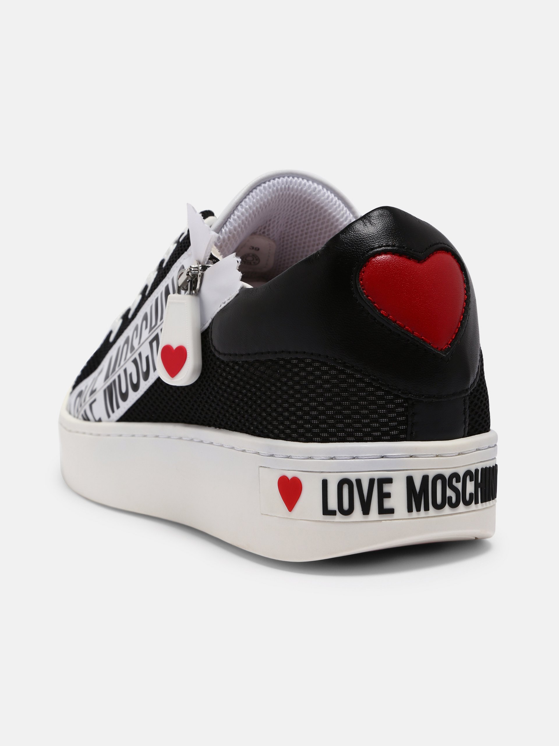 Love Moschino Damen Sneaker - SNEAKERD.CASSETTA35 RETE NE/VIT.BIA ...