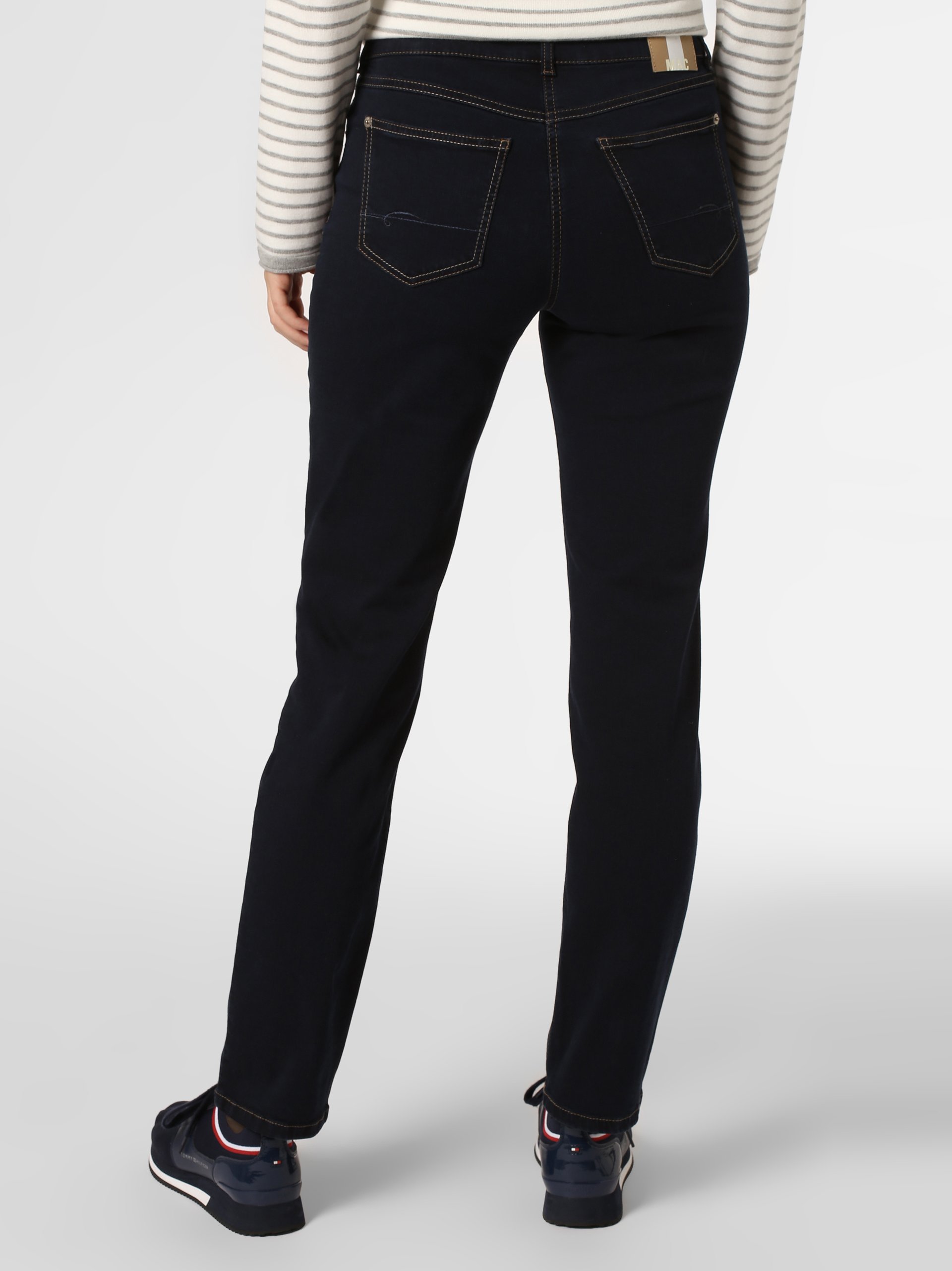 MAC ANGELA - Vaqueros Slim Fit - Mid Blue Used/denim Desgastado