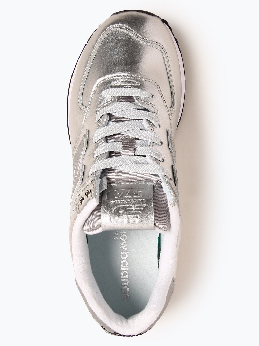 new balance leder silber