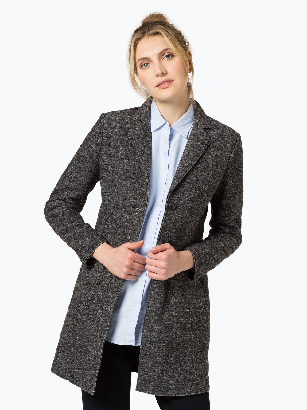 Opus Damen Mantel Haley bonded online kaufen | PEEK UND Scotch & Soda Wollmantel mit Reverskragen Anthrazit meliert