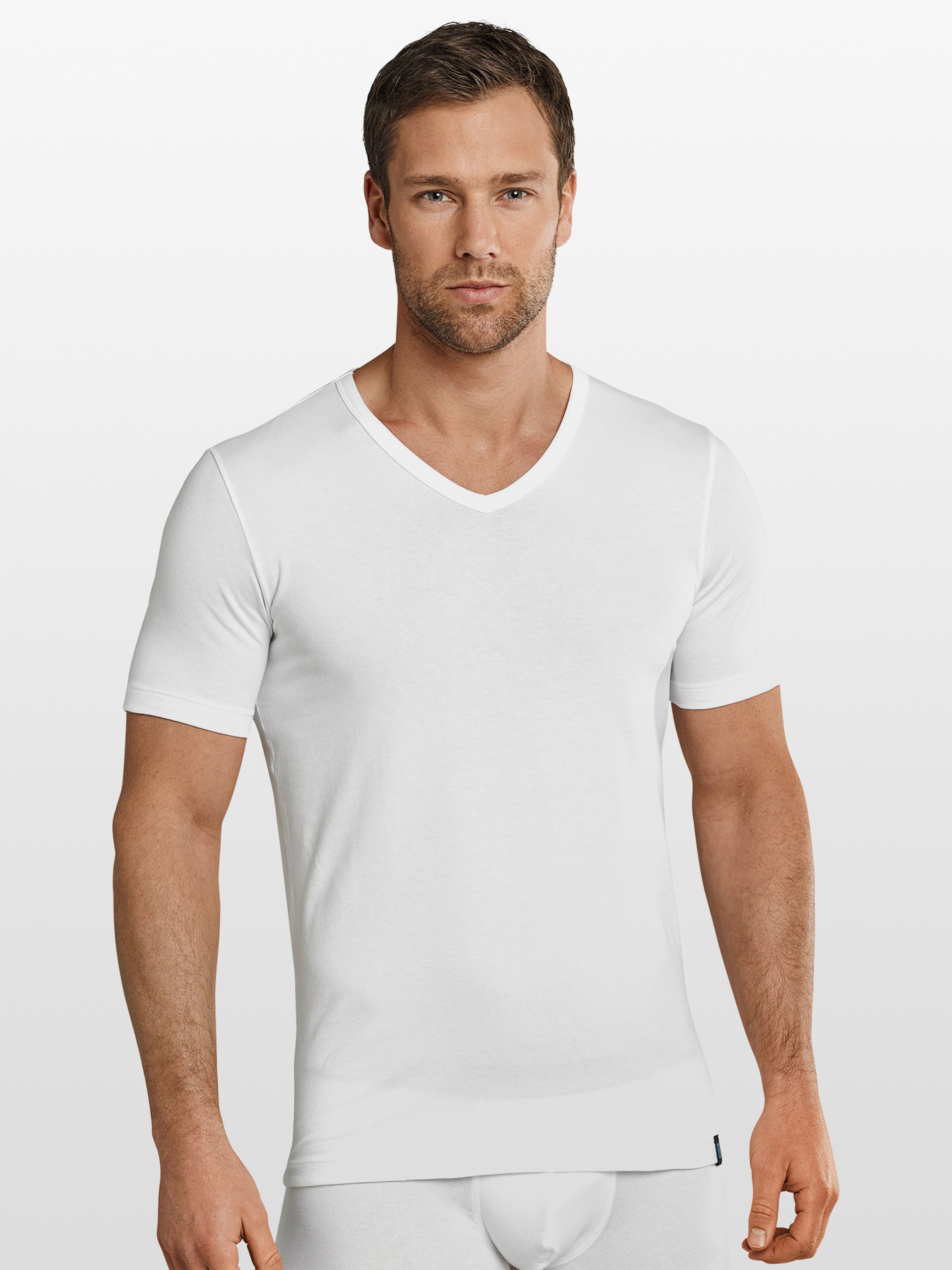 Schiesser Herren V-Neck T-Shirt - 95/5 online kaufen | VANGRAAF.COM