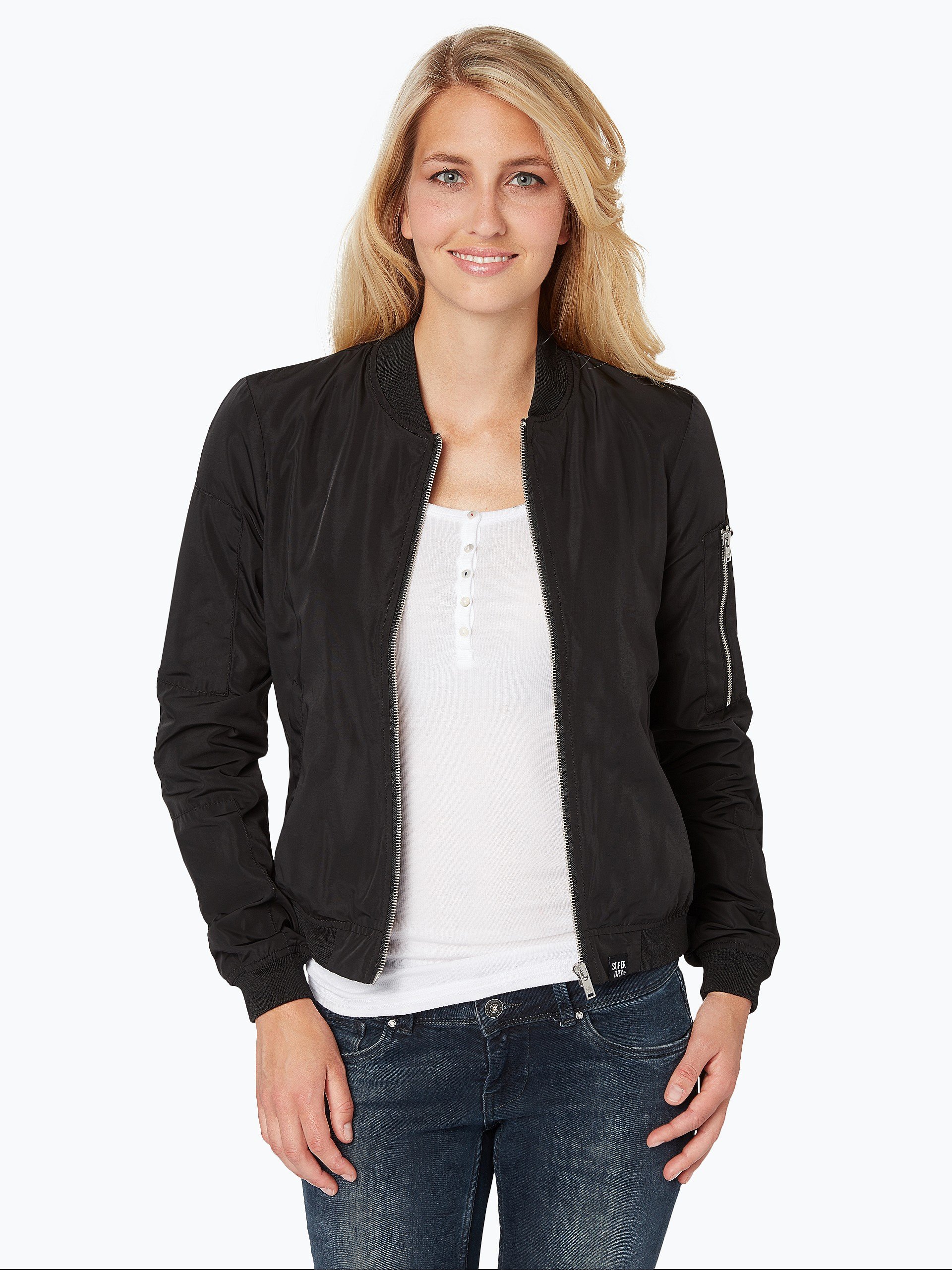 Superdry Damen Jacke schwarz uni online kaufen  PEEKUNDCLOPPENBURG.DE