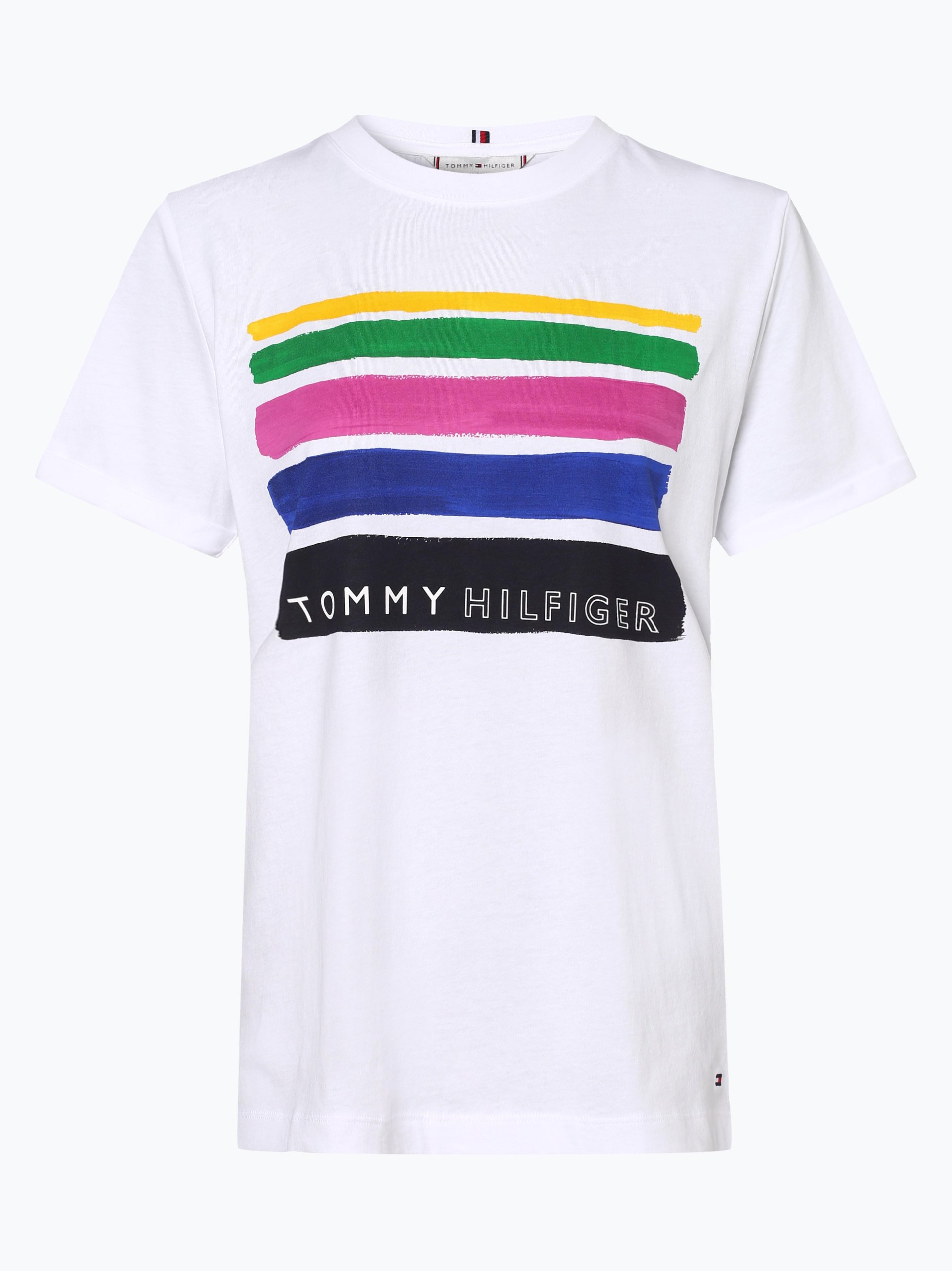 Tommy Hilfiger T-Shirt bei Peek & Cloppenburg.Amerikanischer Charme und frische Perspektiven sind gleichermaßen prägend für die Kollektionen von Tommy Hilfiger.Angesiedelt zwischen Vintage und modernem Stil, zeigt sich das Tommy Hilfiger T-Shirt im alltagstauglichen Look.Hier treffen US-typische Farben auf sportive Details und hochwertige.