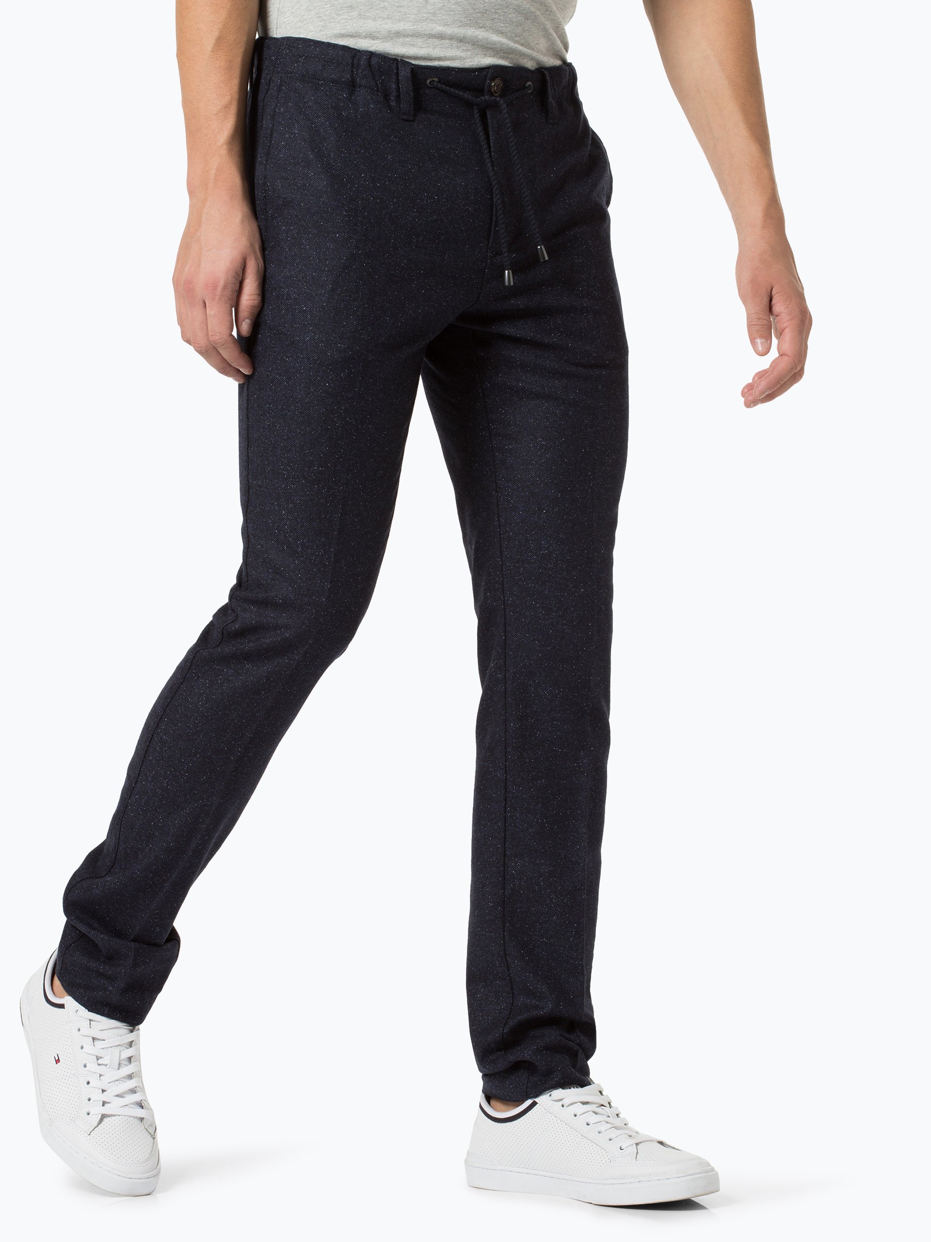 Tommy Hilfiger Herren Hose mit SeidenAnteil blau marine uni online kaufen  VANGRAAF.COM