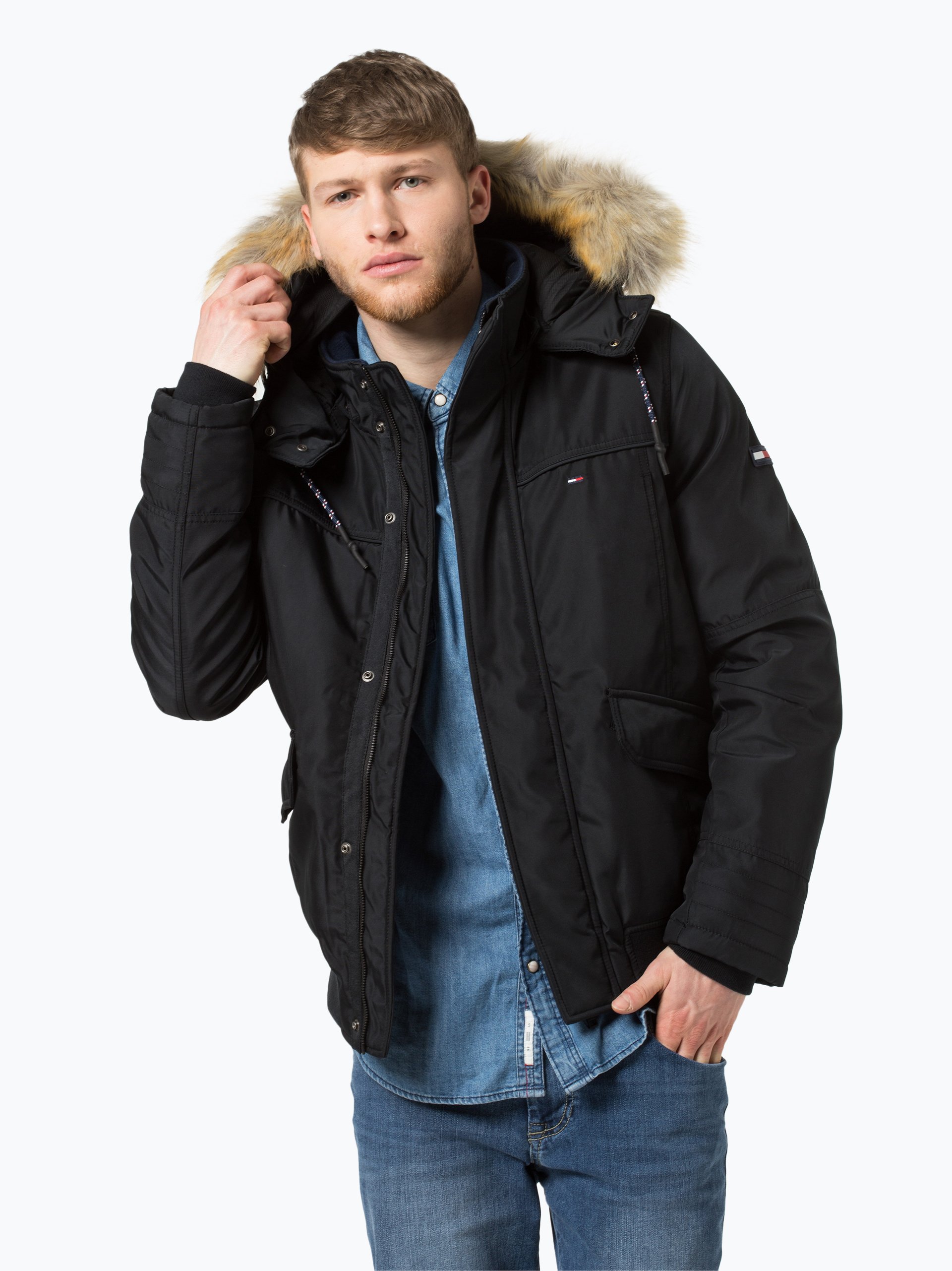 Tommy Jeans Herren Jacke schwarz uni online kaufen  PEEKUNDCLOPPENBURG.DE