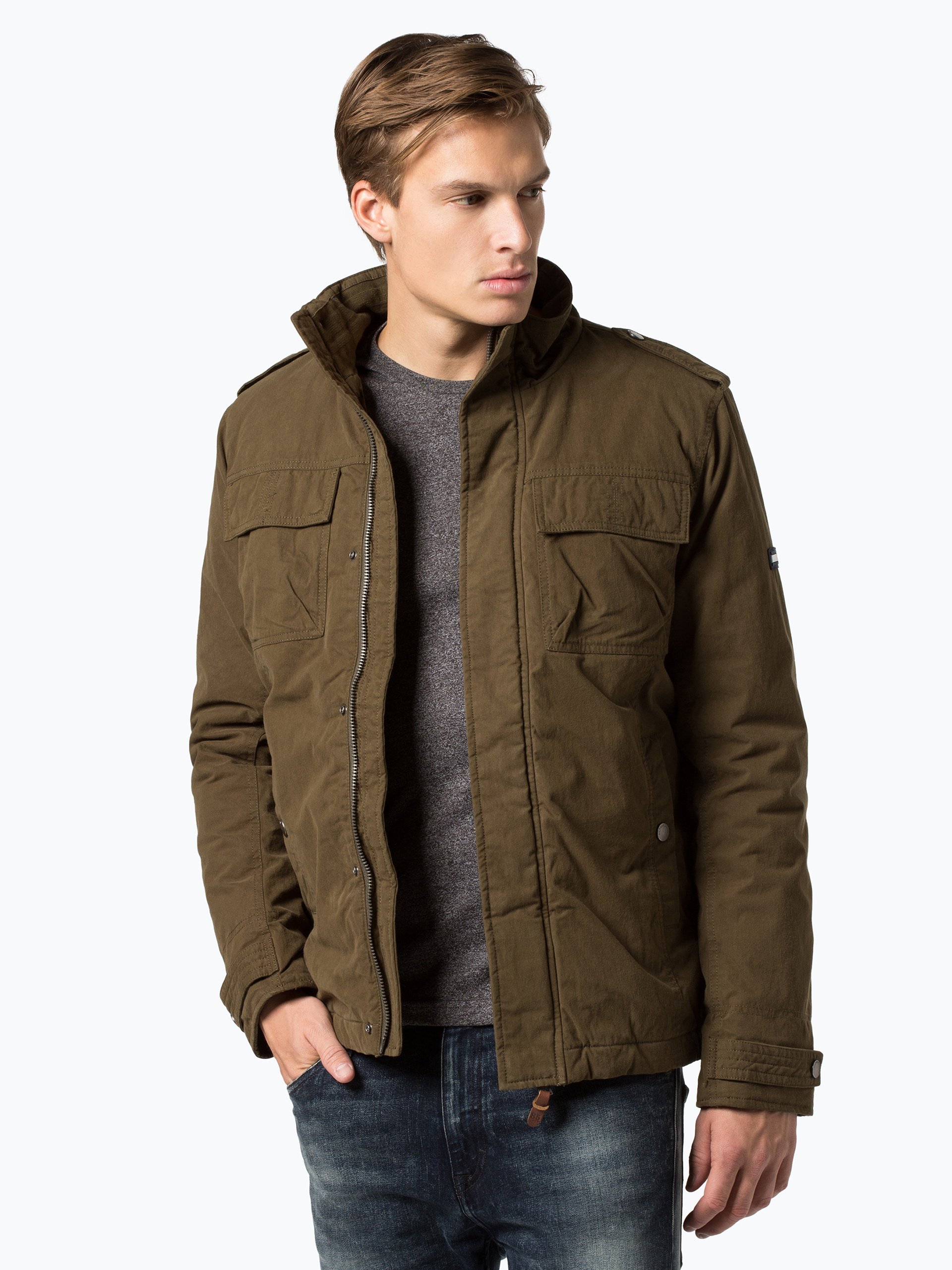 Tommy Jeans Herren Jacke oliv uni online kaufen  VANGRAAF.COM