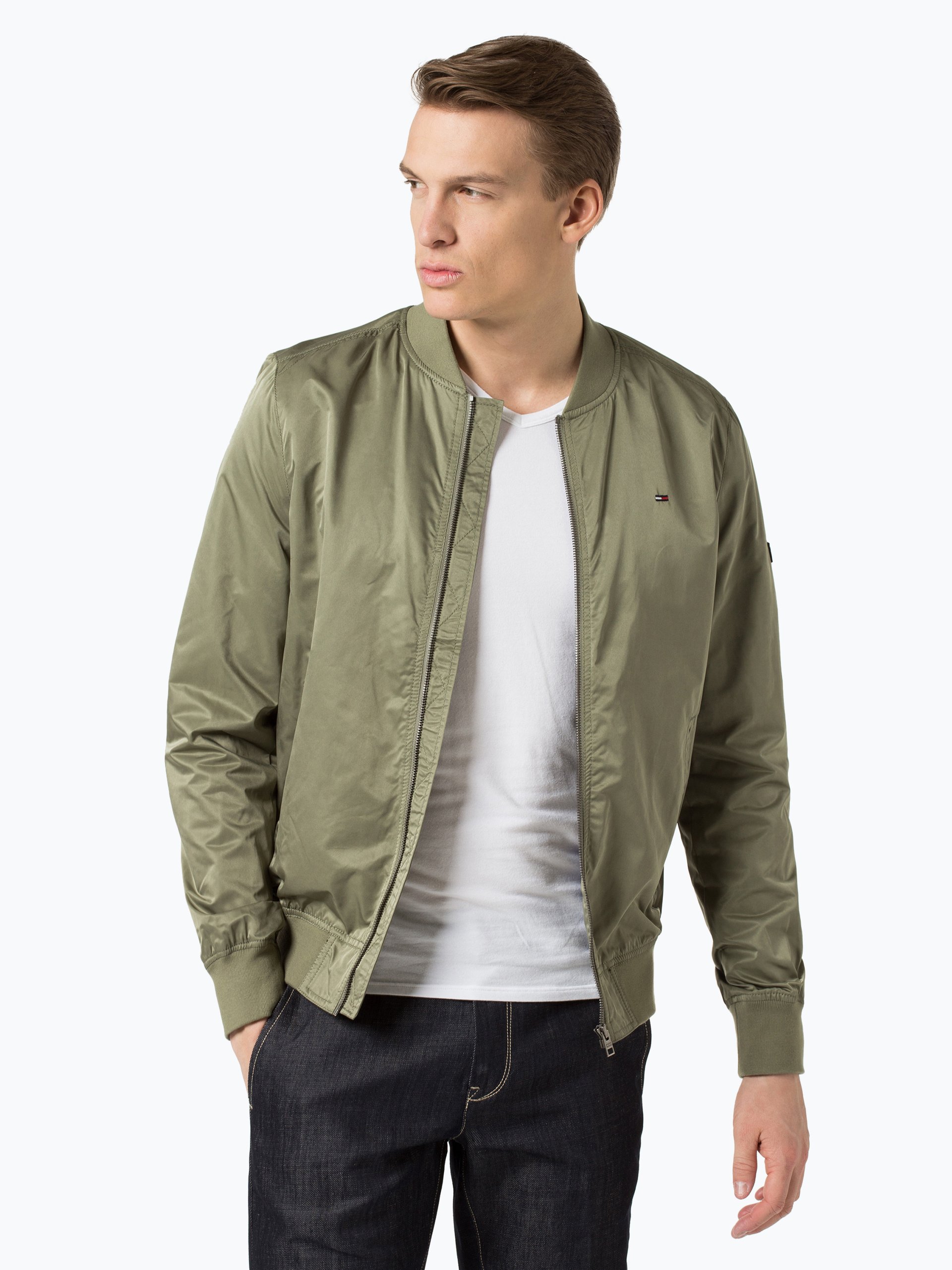 Tommy Jeans Herren Jacke oliv uni online kaufen  PEEKUNDCLOPPENBURG.DE